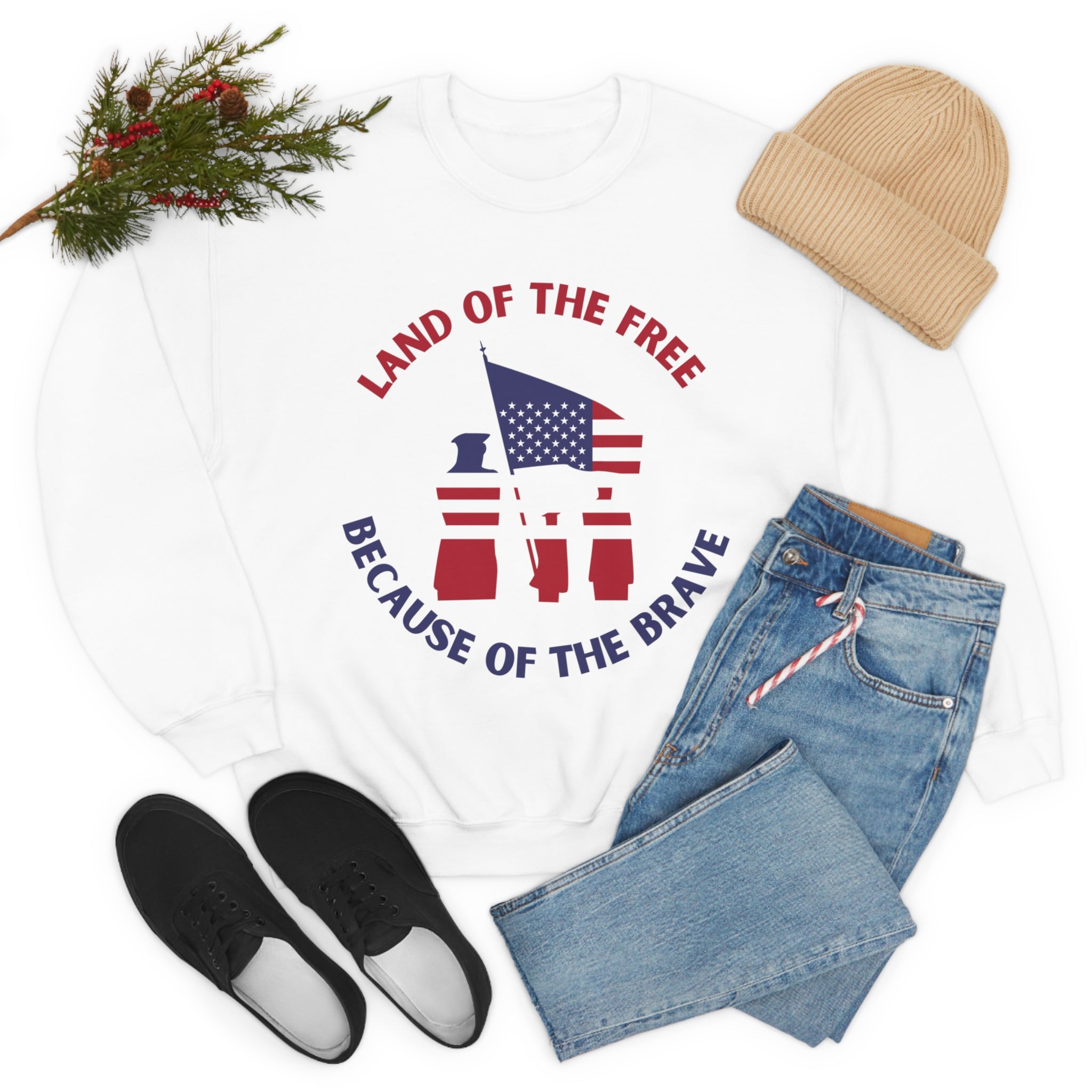 Memorial Day Land Of The Free Unisex Heavy Blend™ Crewneck Sweatshirt