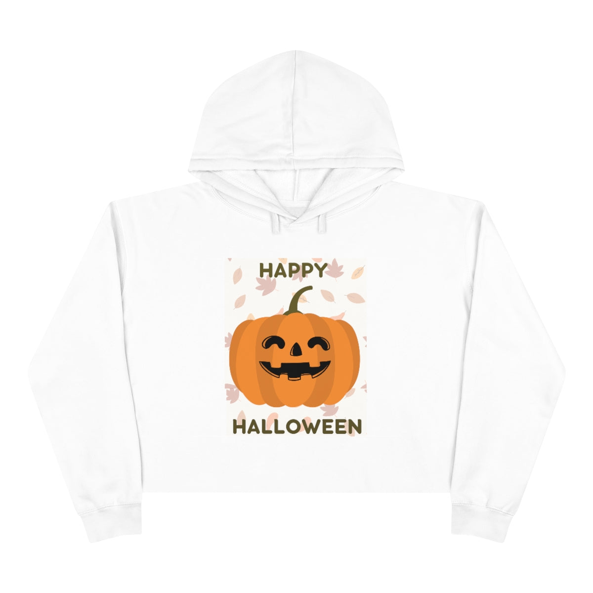 Happy Smiling Halloween Crop Hoodie