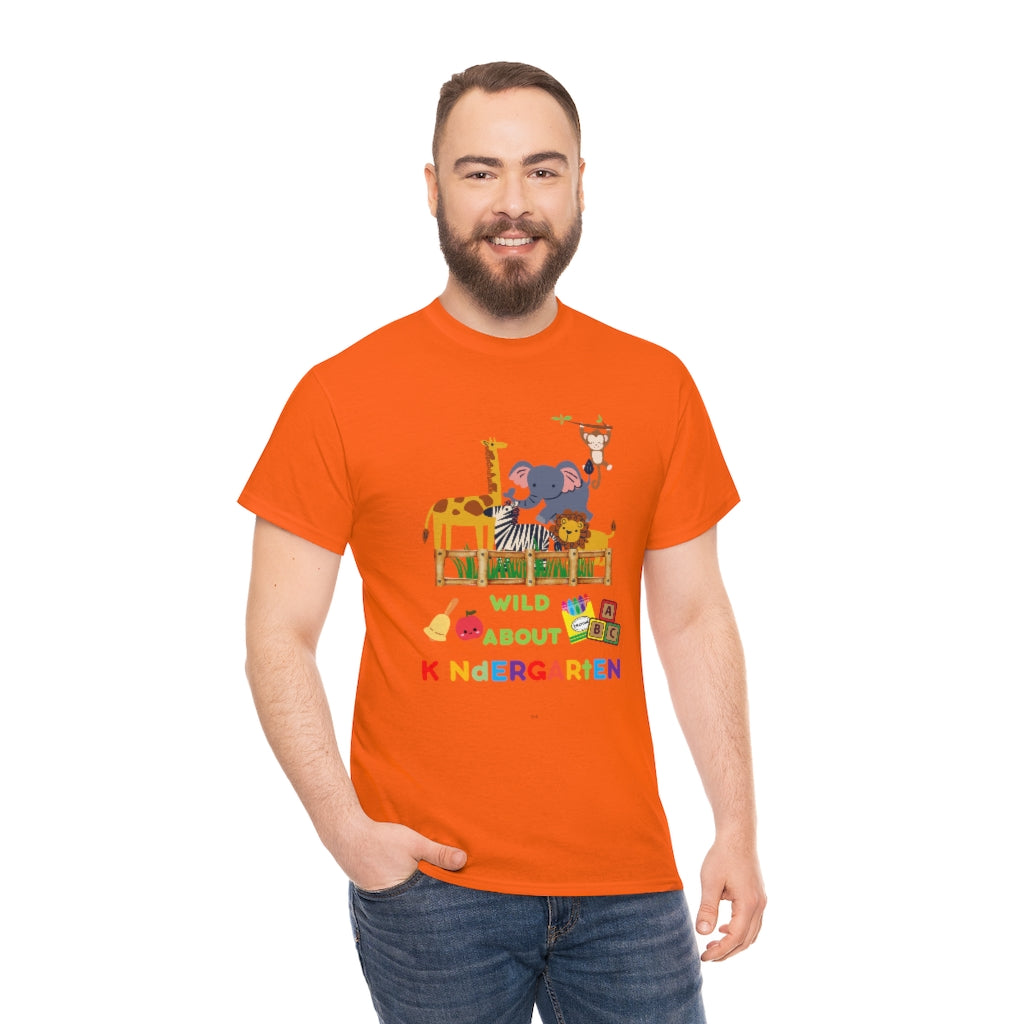 Wild About Kindergarten Unisex Heavy Cotton Tee