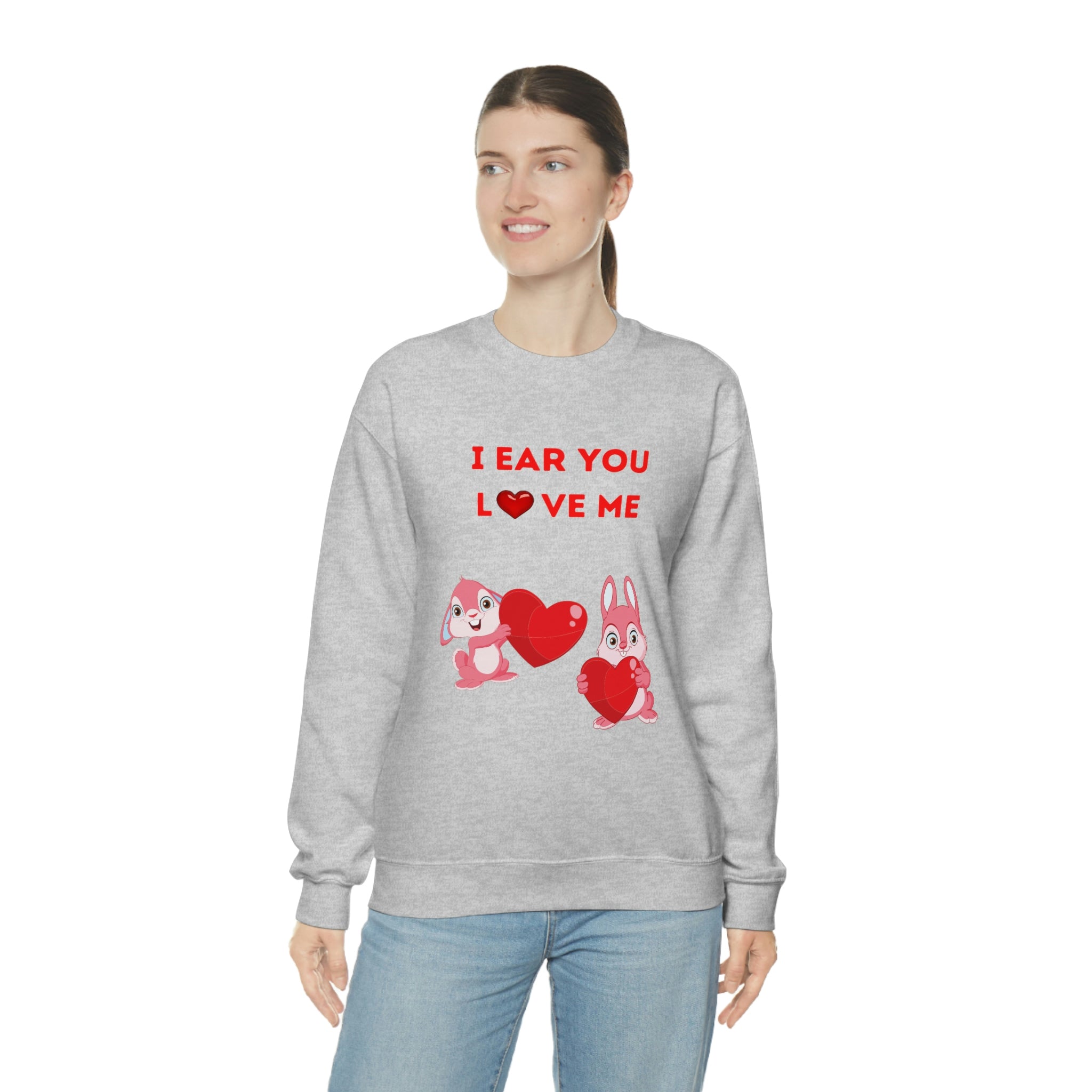 I Ear You Love Me Unisex Heavy Blend™ Crewneck Sweatshirt