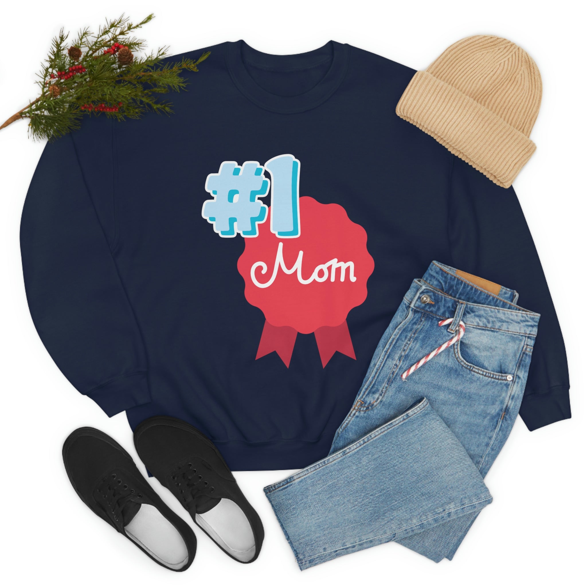 Mom You're No.1 Unisex Heavy Blend™ Crewneck Sweatshirt