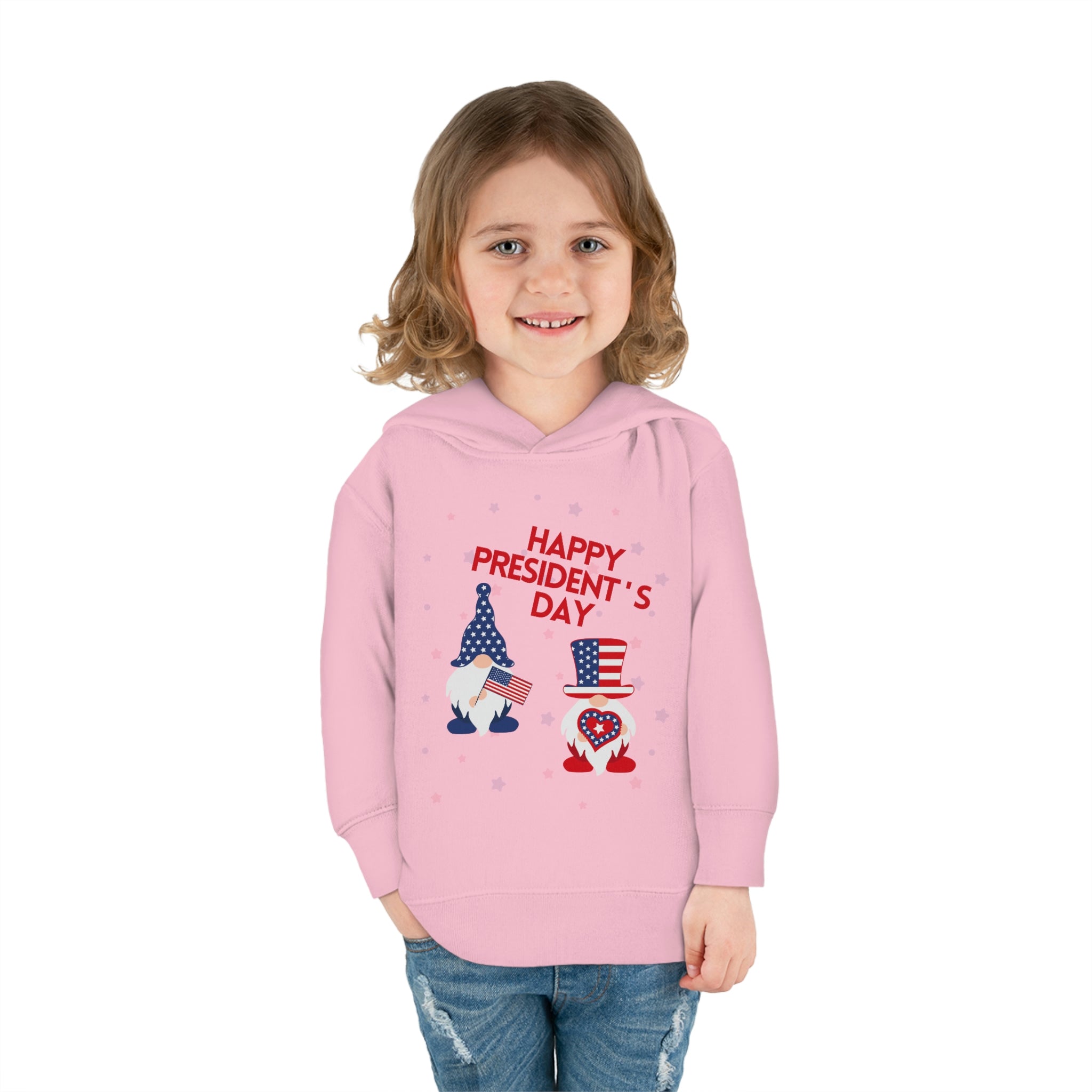 Happy President's Day Gnome Toddler Pullover Fleece Hoodie