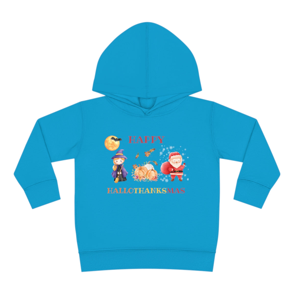 Happy Hallothanksmas Toddler Pullover Fleece Hoodie