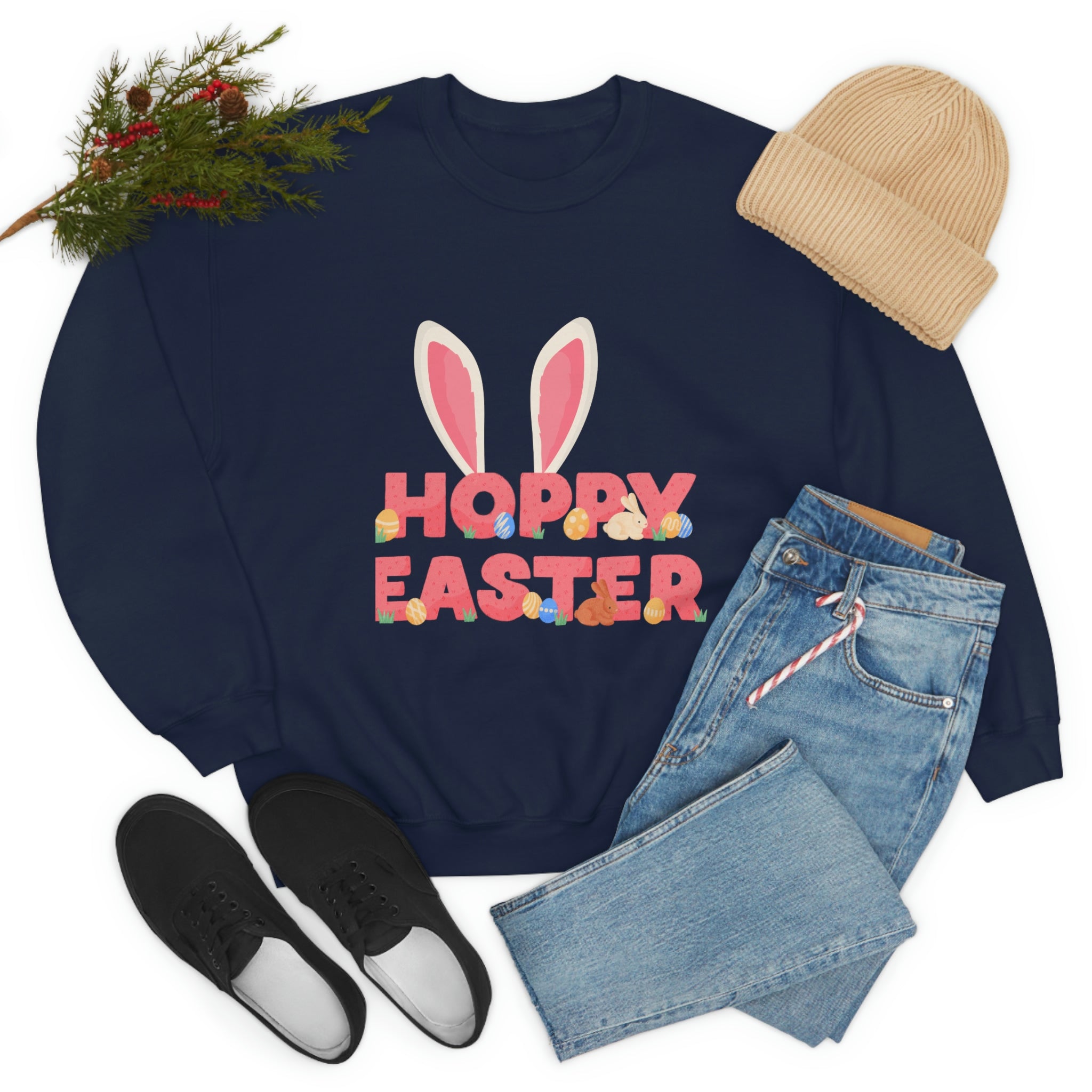 The Hoppy Easter Unisex Heavy Blend™ Crewneck Sweatshirt