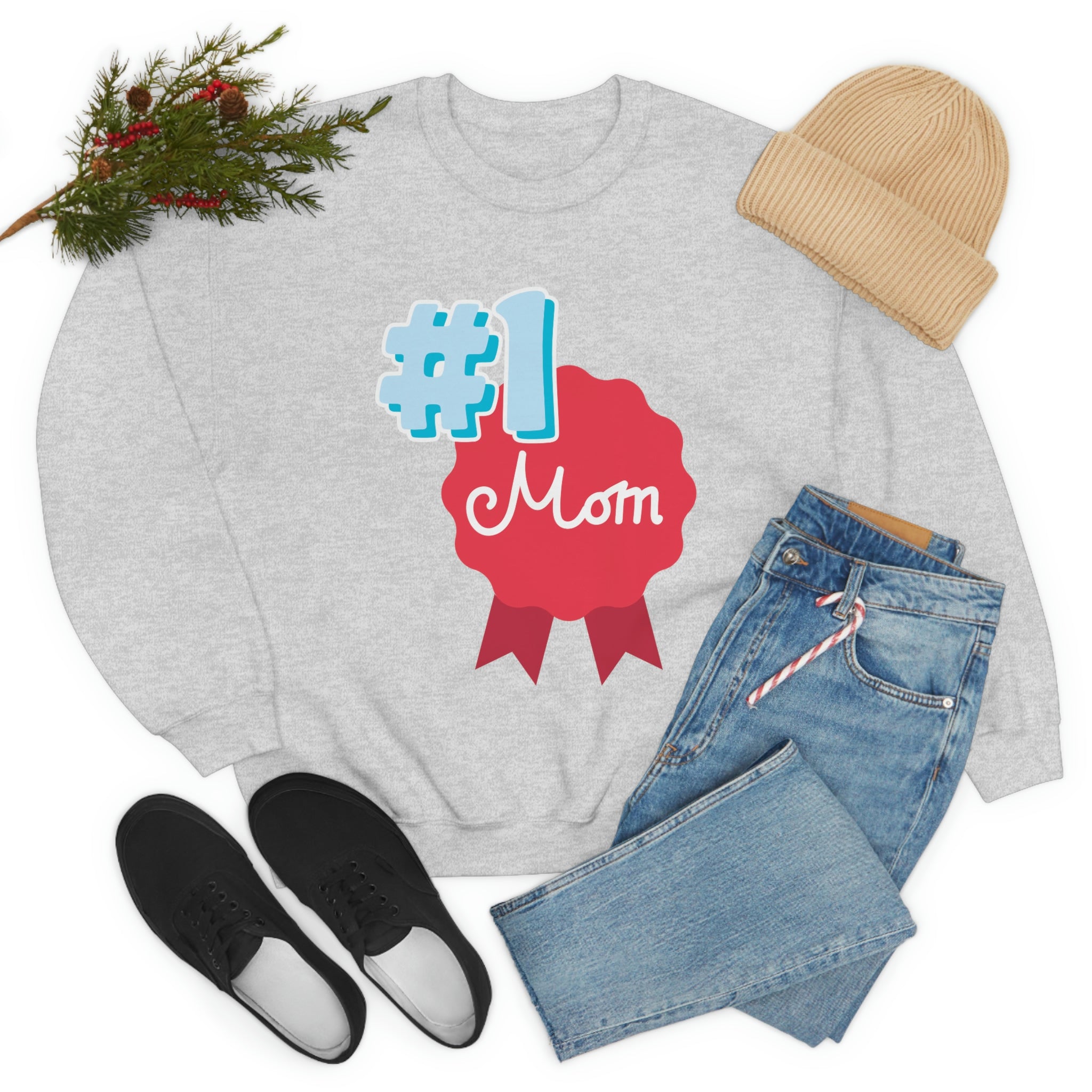 Mom You're No.1 Unisex Heavy Blend™ Crewneck Sweatshirt