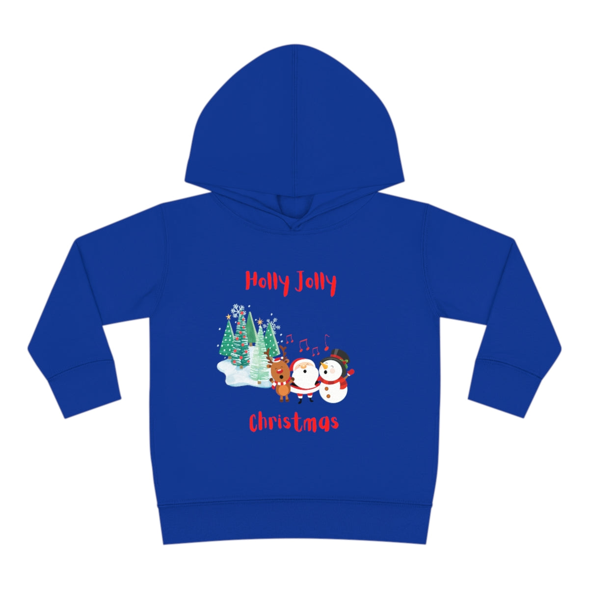 Holly Jolly Christmas Toddler Pullover Fleece Hoodie