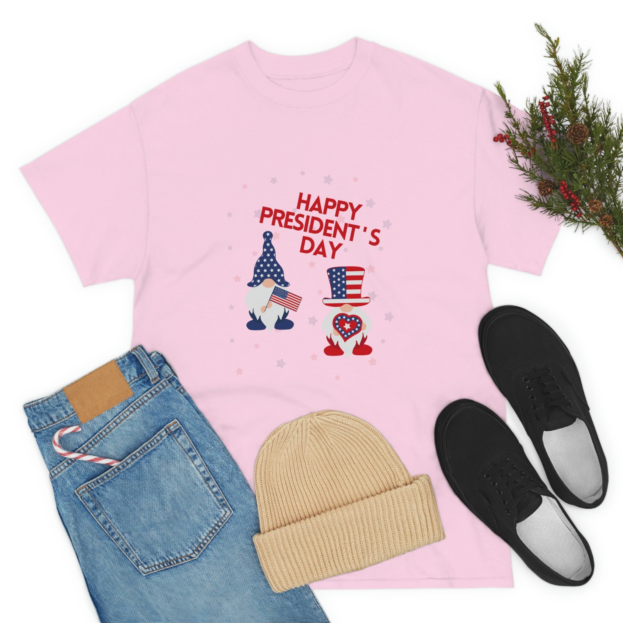 Happy President's Day Gnome Unisex Heavy Cotton Tee