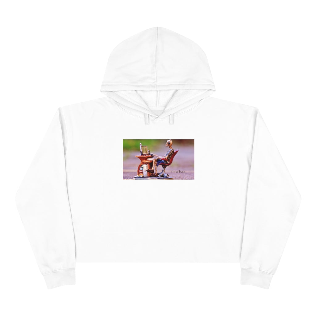 Workaholic Crop Hoodie