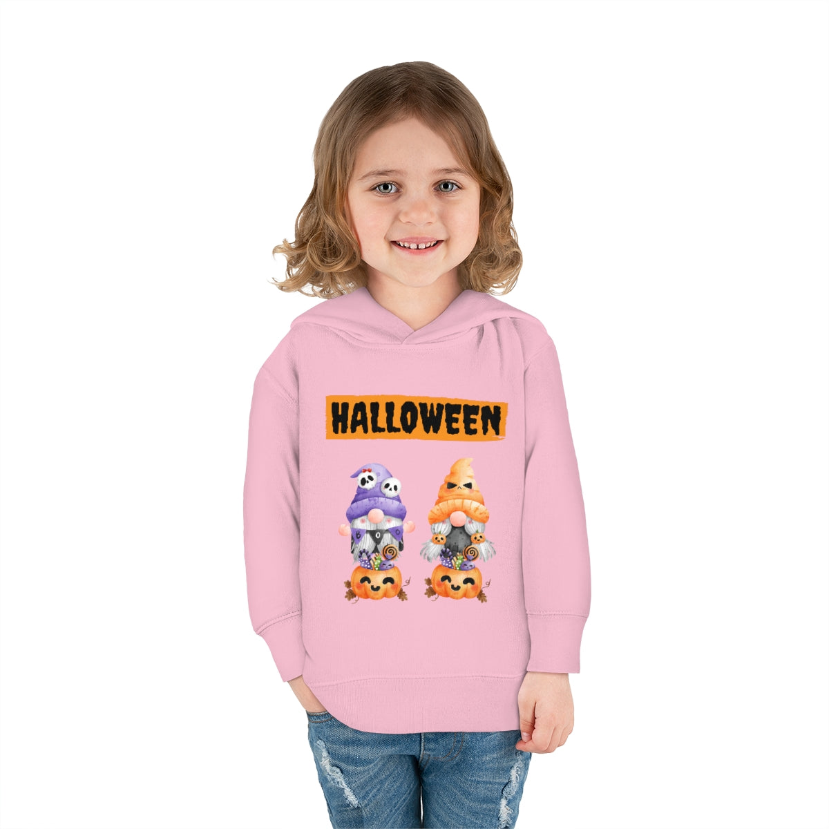 Happy Halloween Pumpkin Candies Toddler Pullover Fleece Hoodie