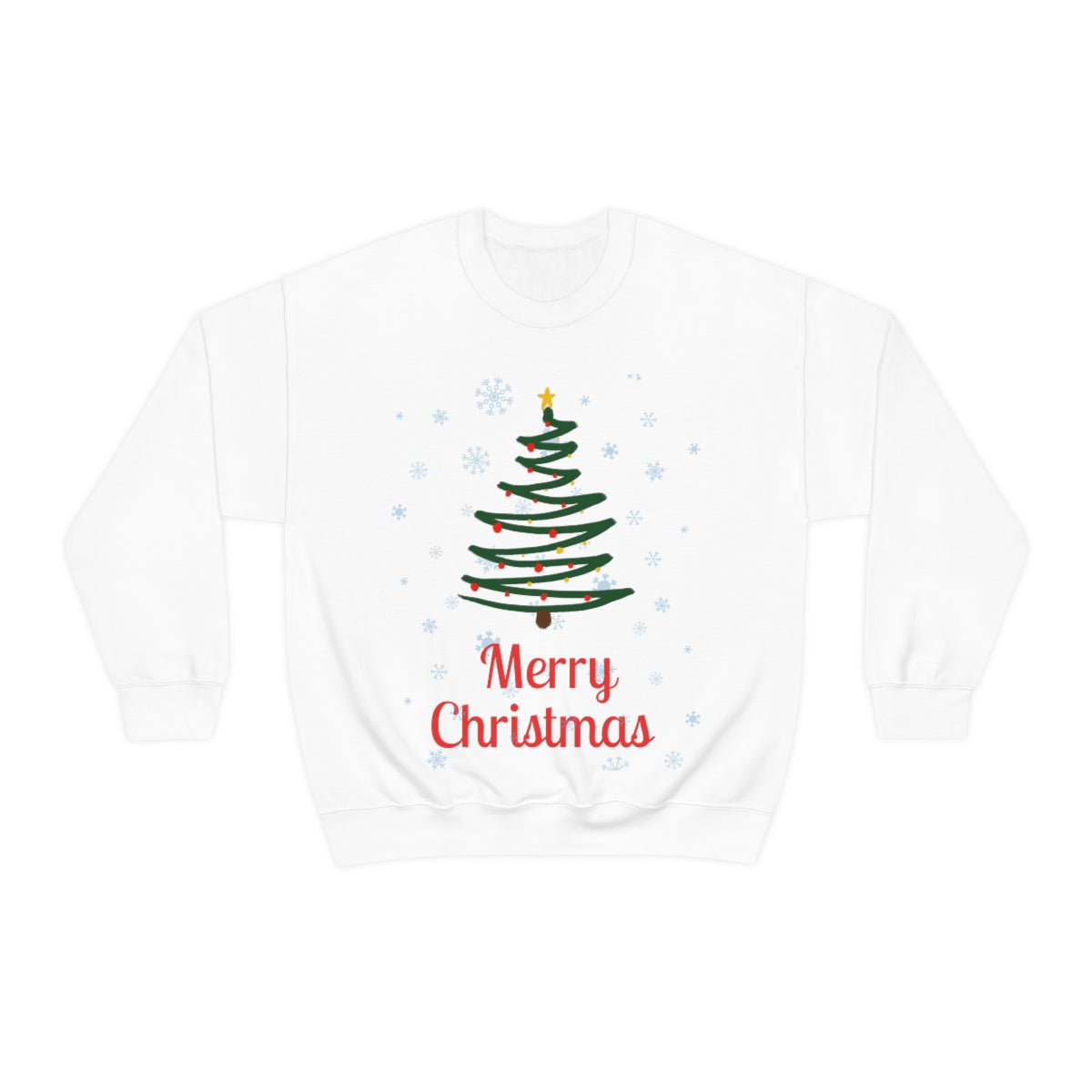 Merry Christmas Tree Unisex Heavy Blend™ Crewneck Sweatshirt