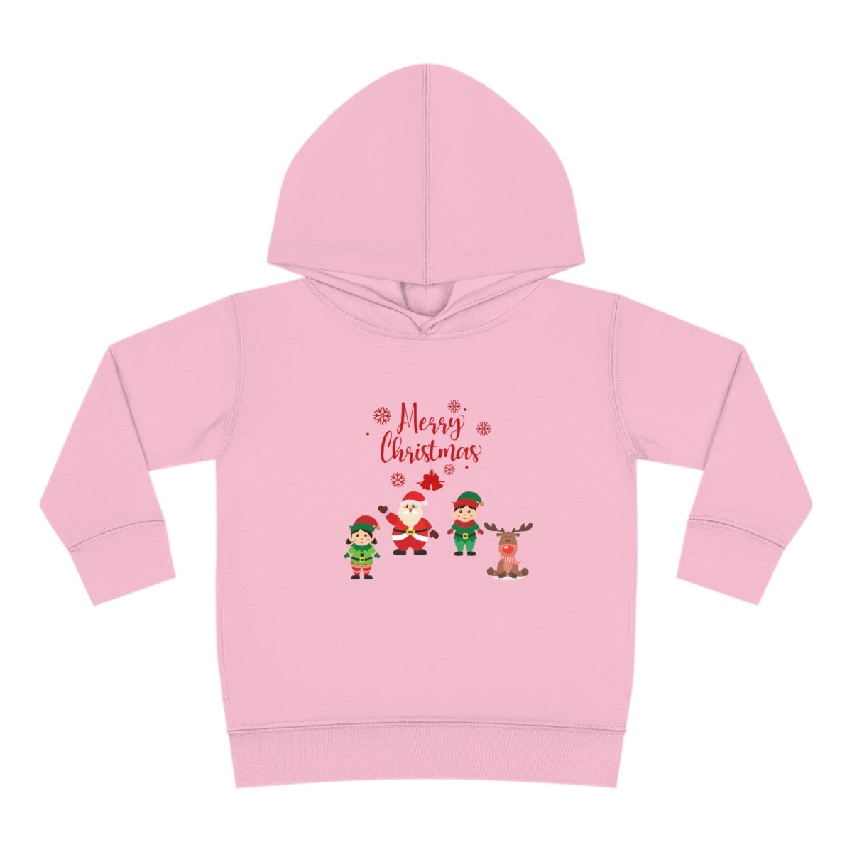 Merry Christmas From Santa & Helpers Toddler Pullover Fleece Hoodie
