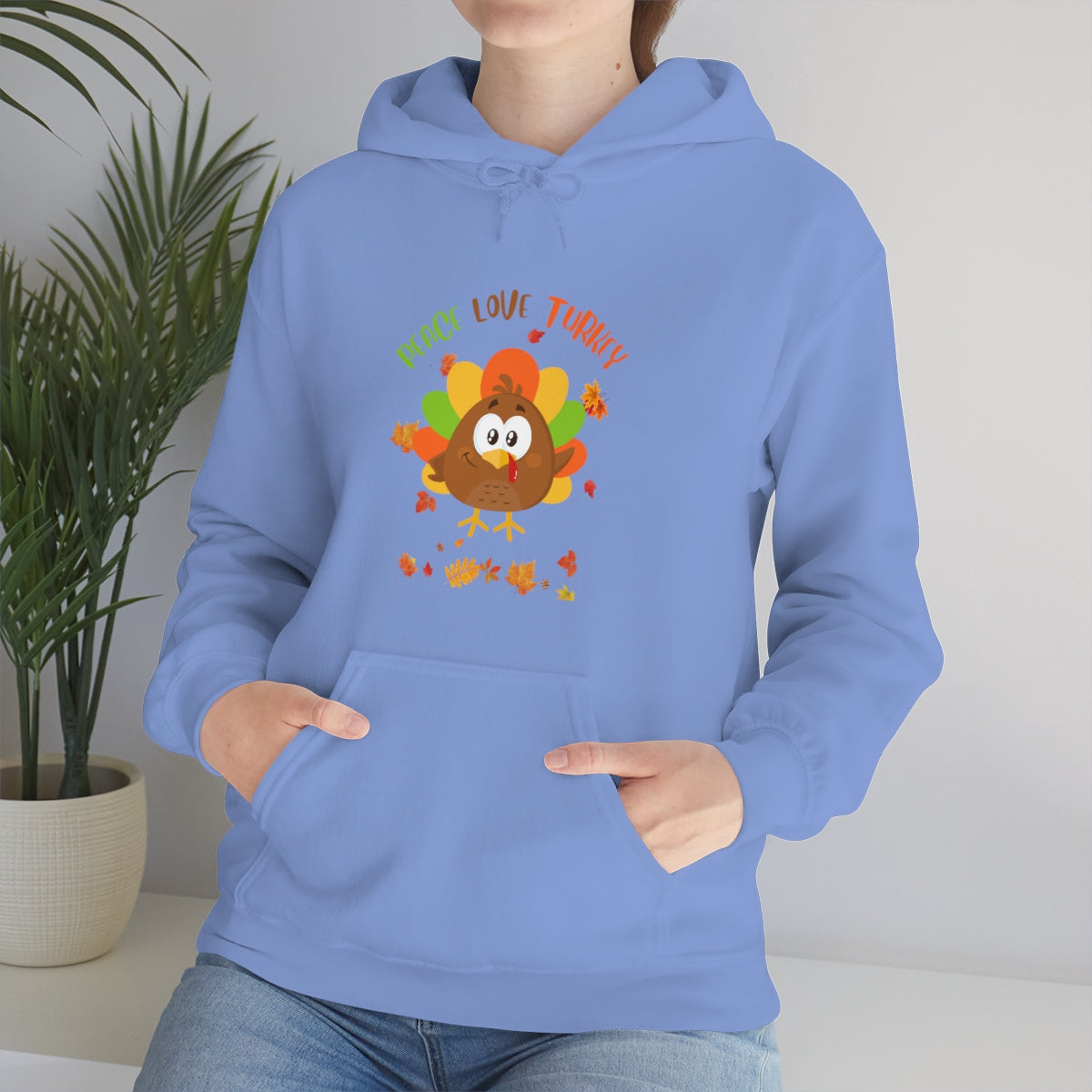 Peace Love Turkey Unisex Heavy Blend™ Hooded Sweatshirt