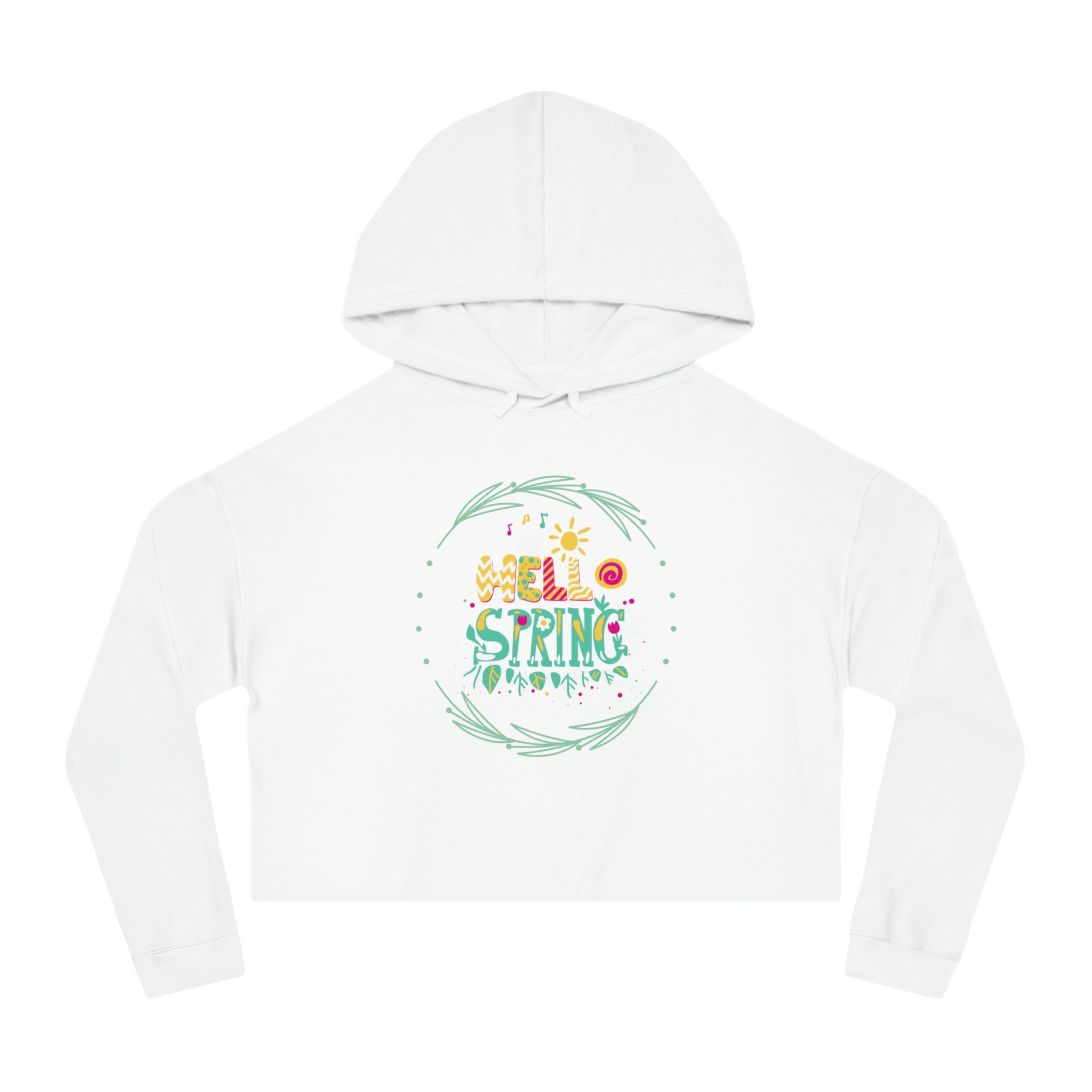 Hello Spring Women’s Cropped Hooded Sweatshirt