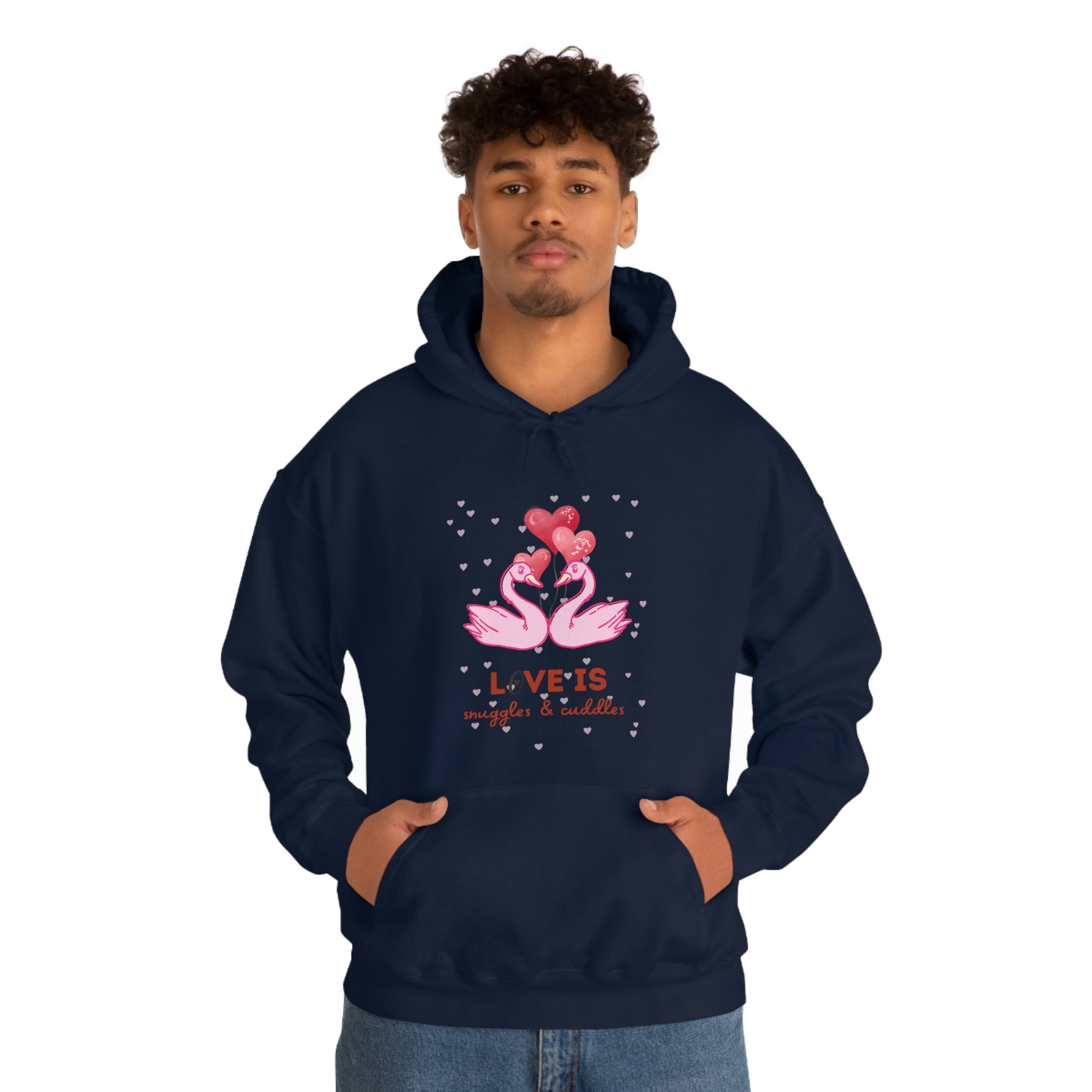 Love Is Snuggles & Cuddles Unisex Heavy Blend™ Hooded Sweatshirt