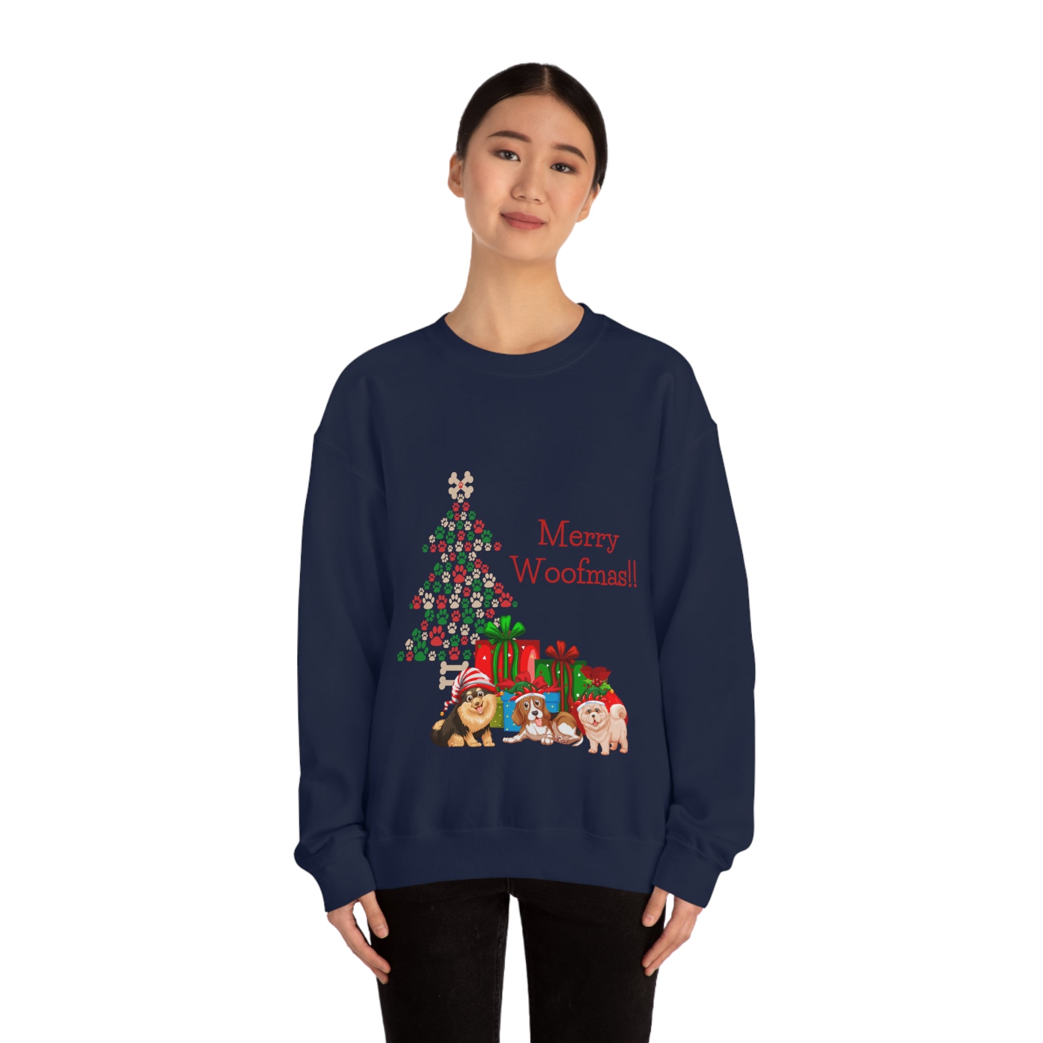 Merry Woolfmas Unisex Heavy Blend™ Crewneck Sweatshirt