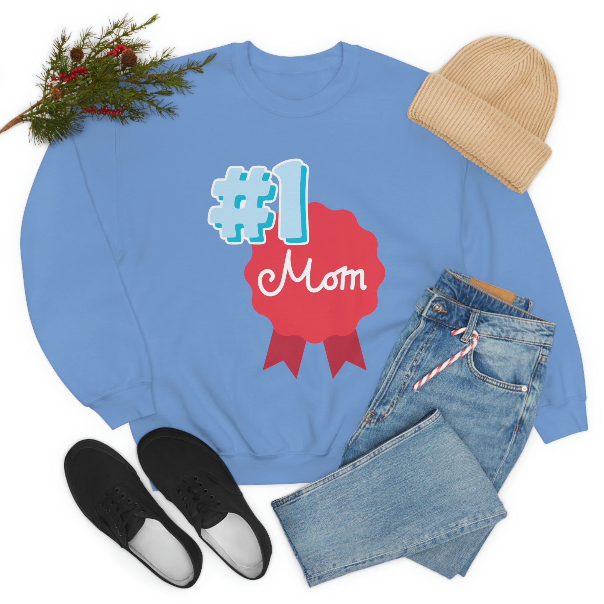 Mom You're No.1 Unisex Heavy Blend™ Crewneck Sweatshirt