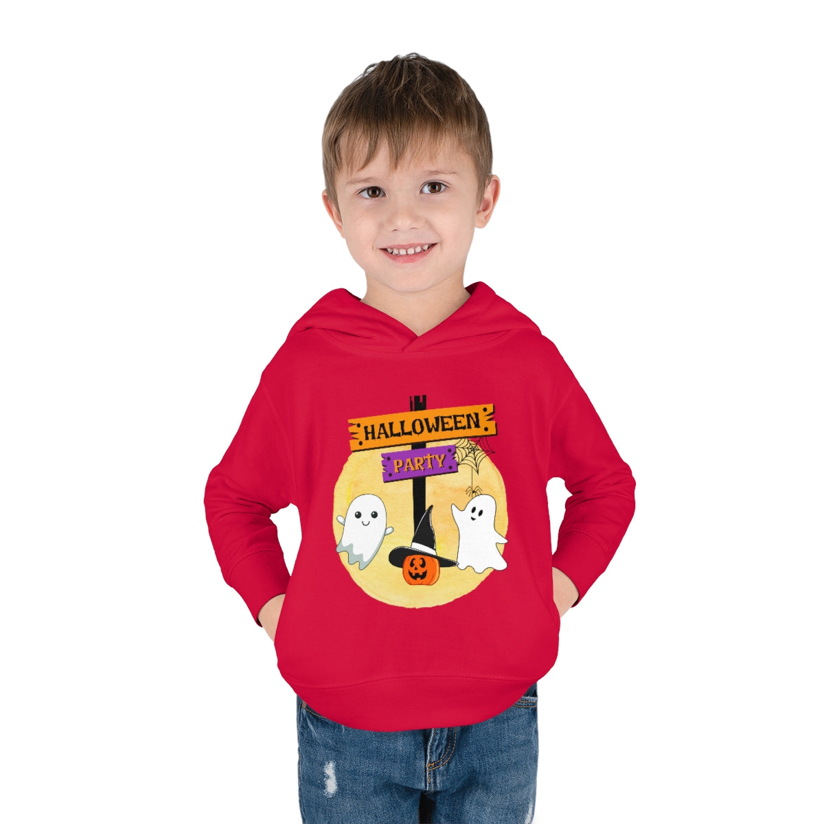 Halloween Party Toddler Pullover Fleece Hoodie