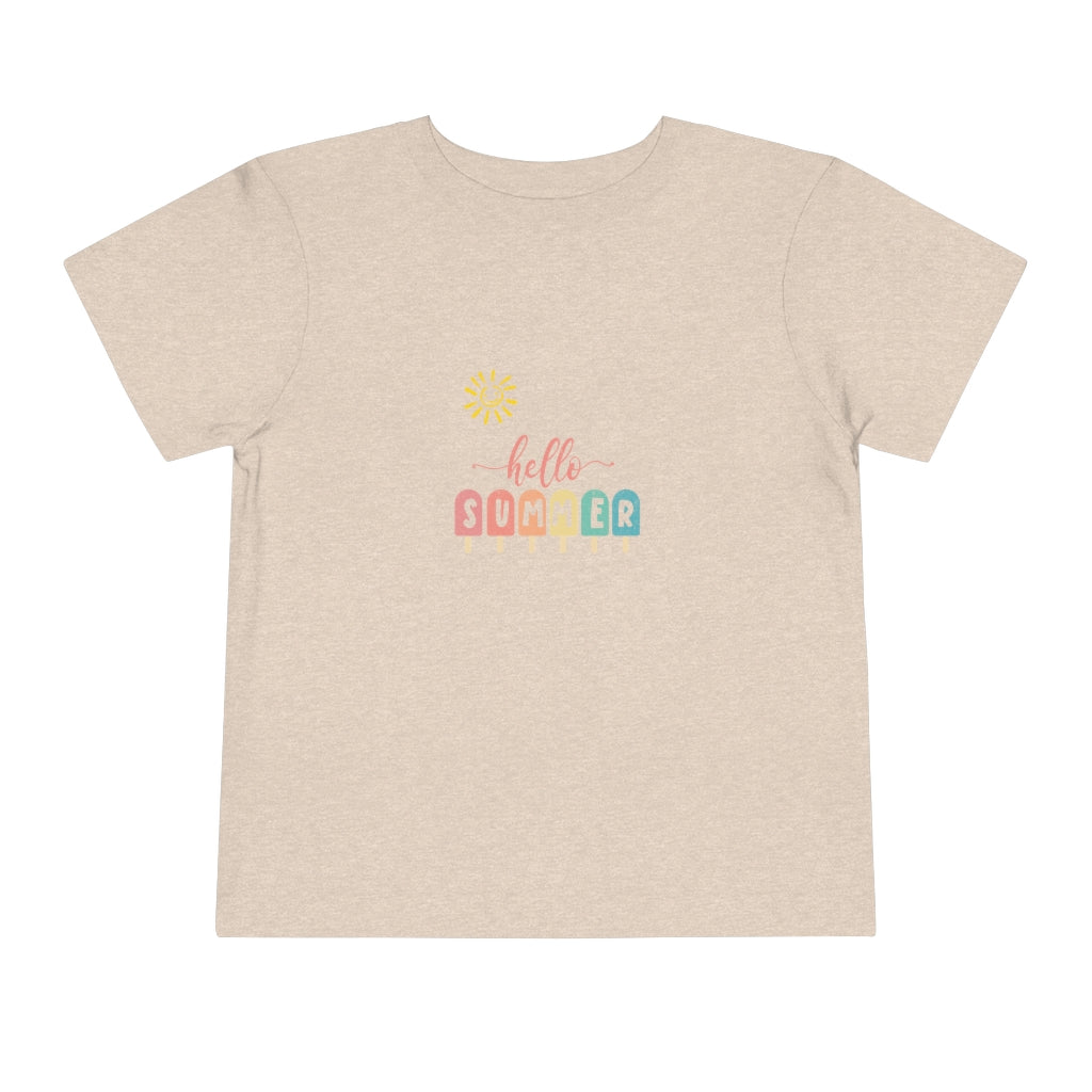 Sunny Hello Summer Toddler Short Sleeve Tee