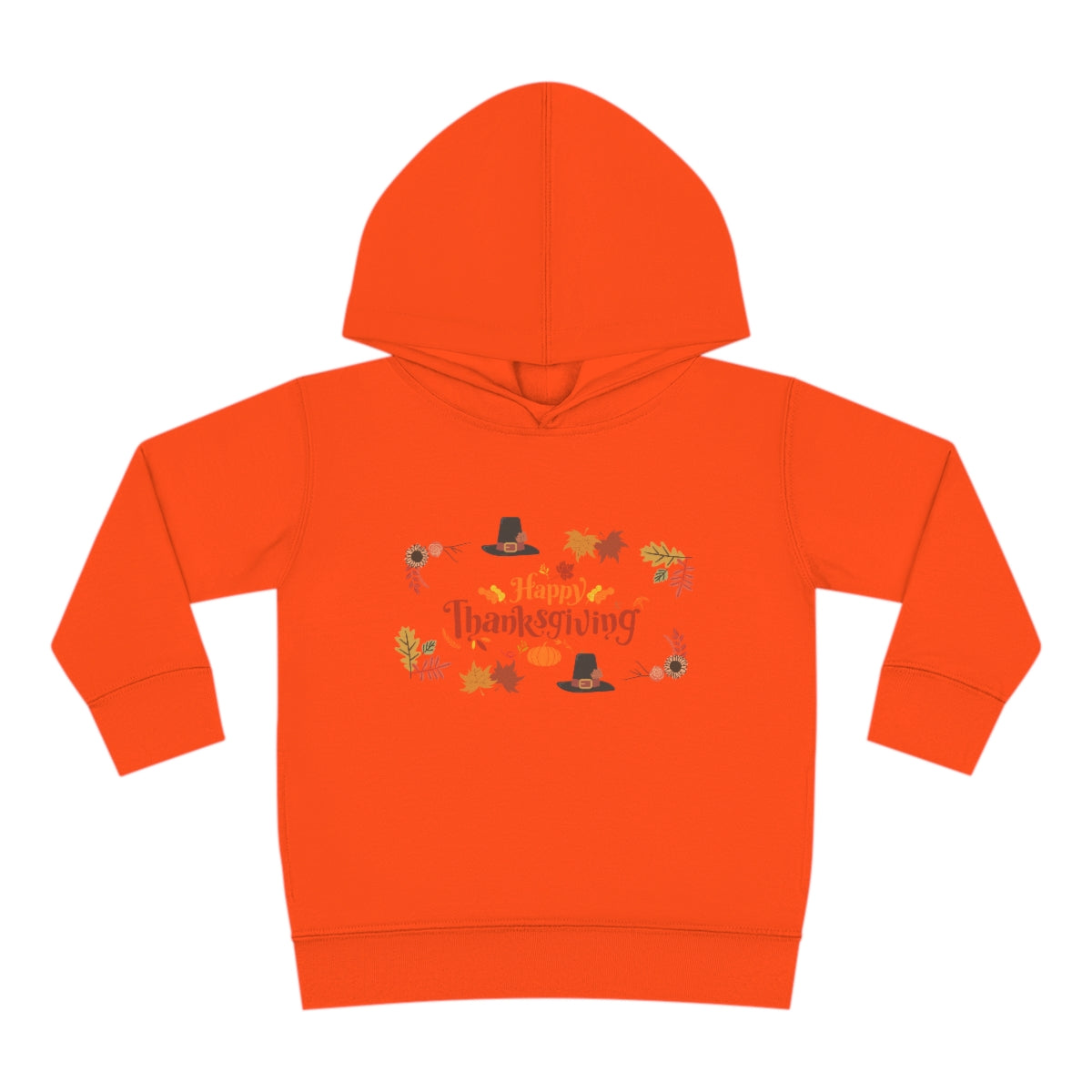 Happy Thanksgiving Toddler Pullover Fleece Hoodie