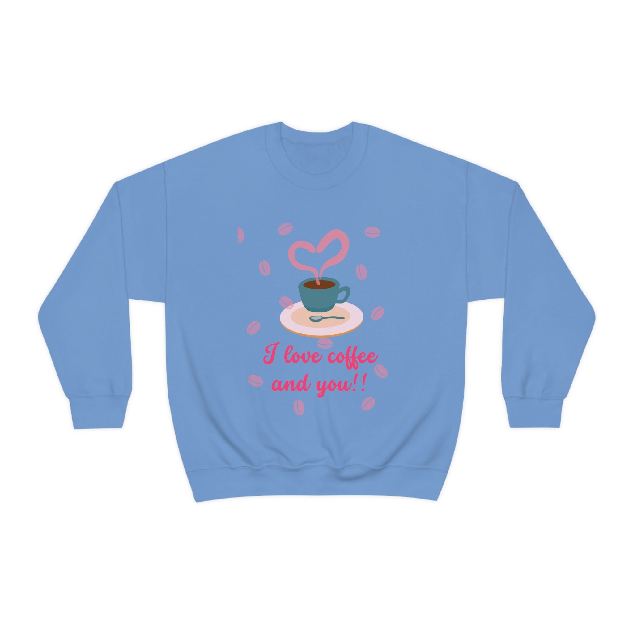 I Love Coffee & You!! Unisex Heavy Blend™ Crewneck Sweatshirt