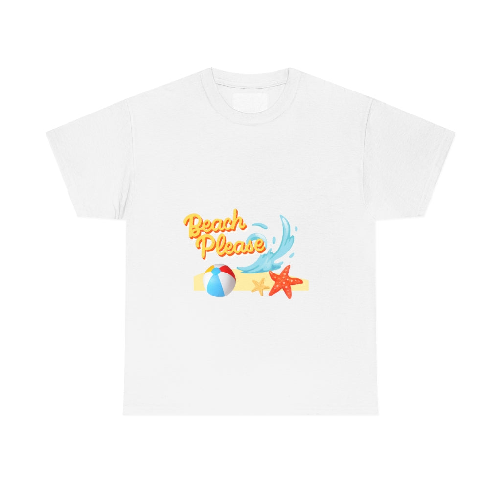 Beach Please Beach Ball Unisex Heavy Cotton Tee