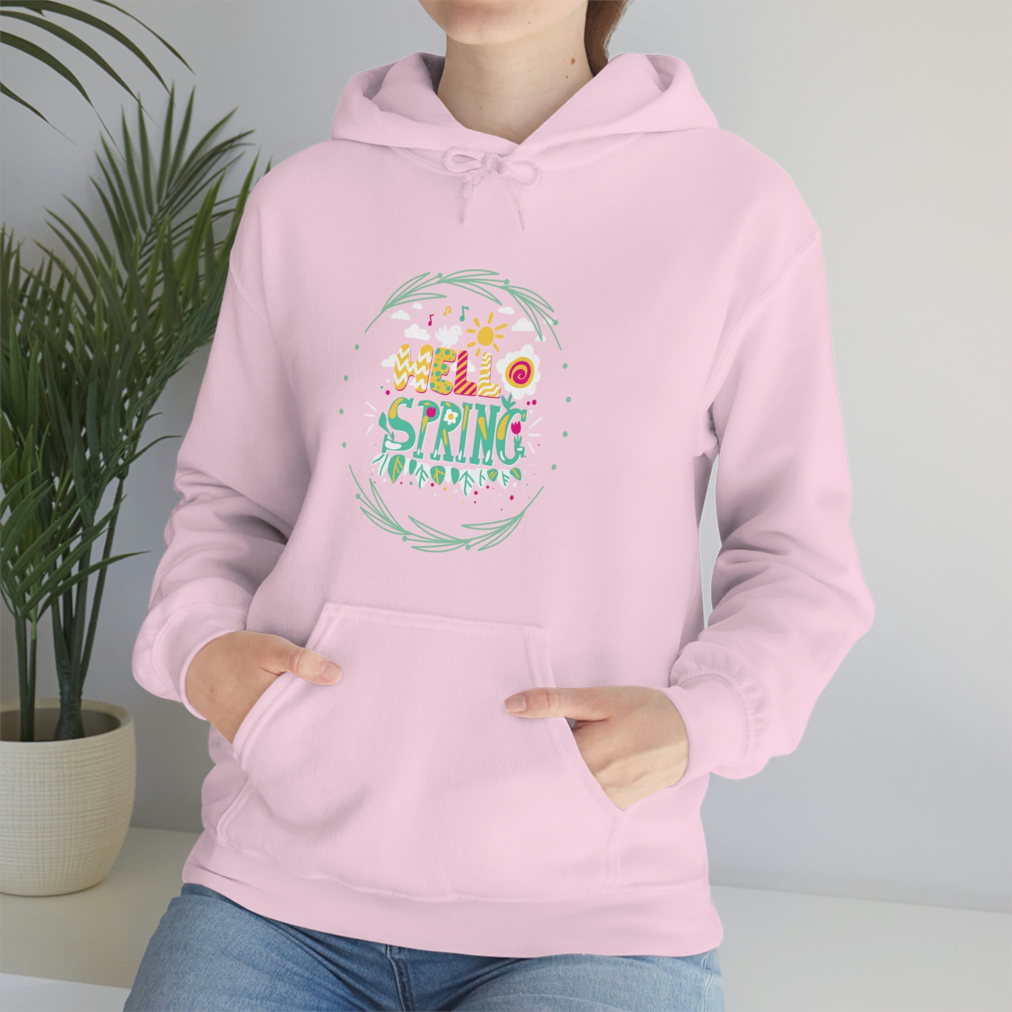 Hello Spring Unisex Heavy Blend™ Hooded Sweatshirt