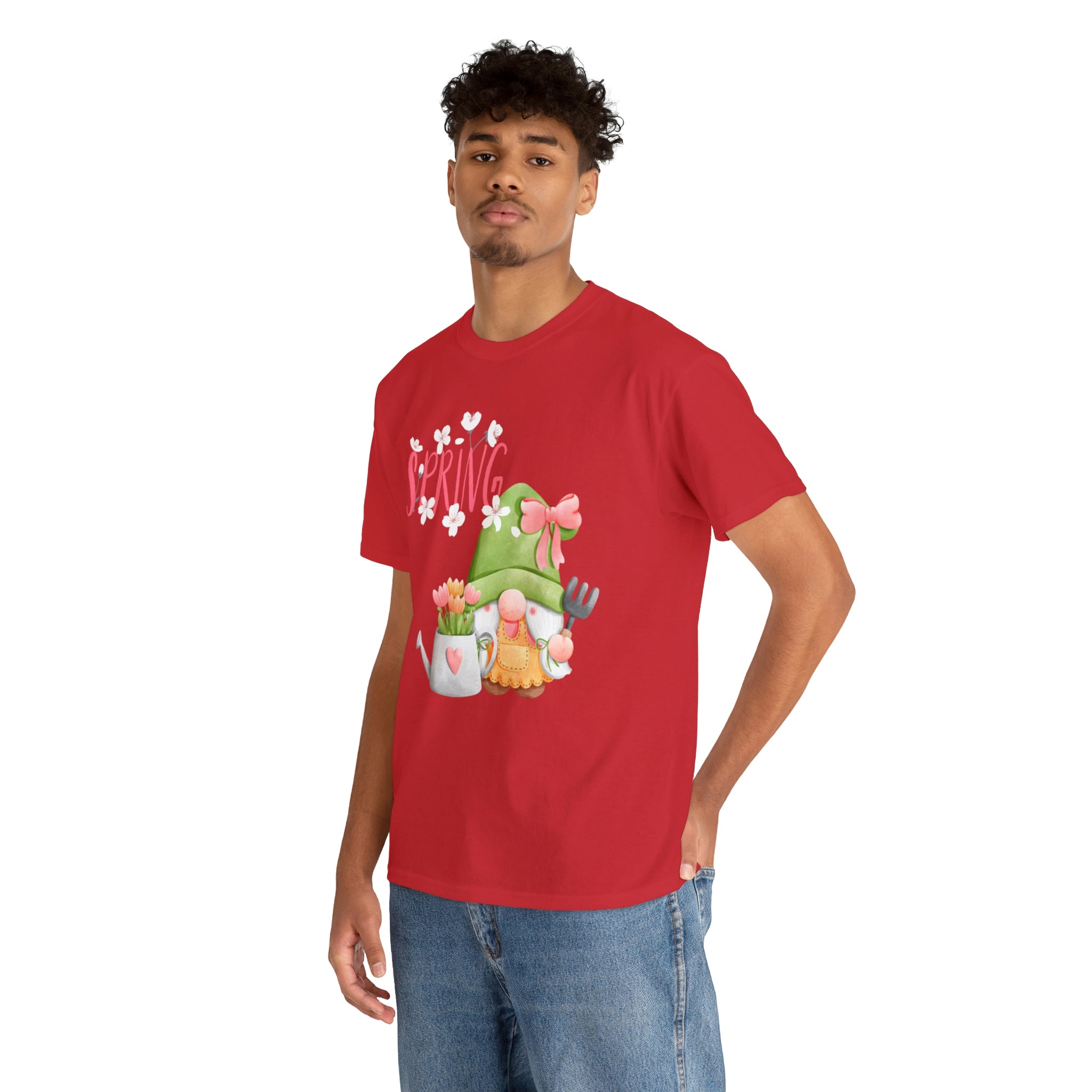 Gnome Happy Spring Unisex Heavy Cotton Tee