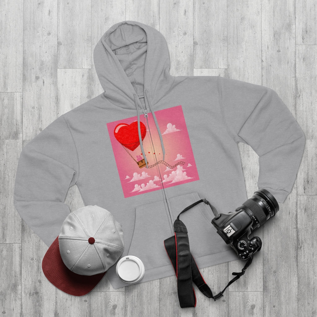 Happy Valentine's Day Unisex Hooded Zip Sweatshirt