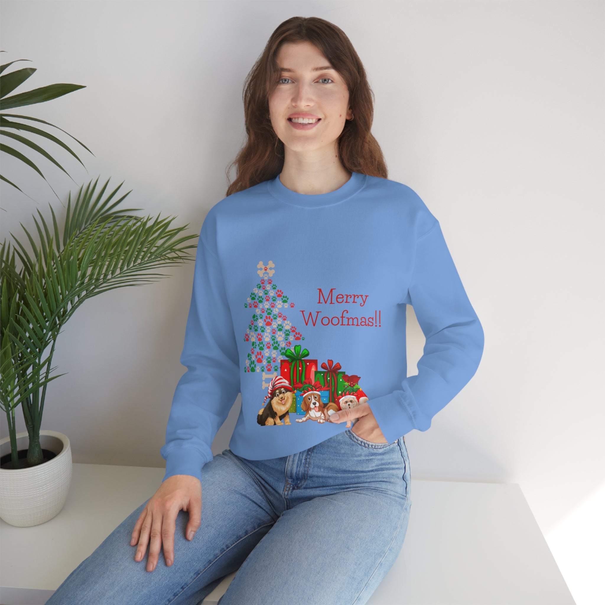 Merry Woolfmas Unisex Heavy Blend™ Crewneck Sweatshirt