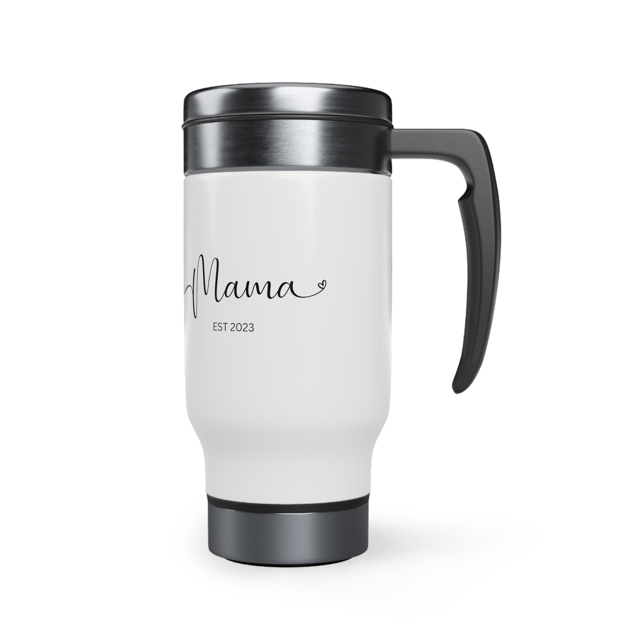 Happy Mama Day Stainless Steel Travel Mug with Handle, 14oz