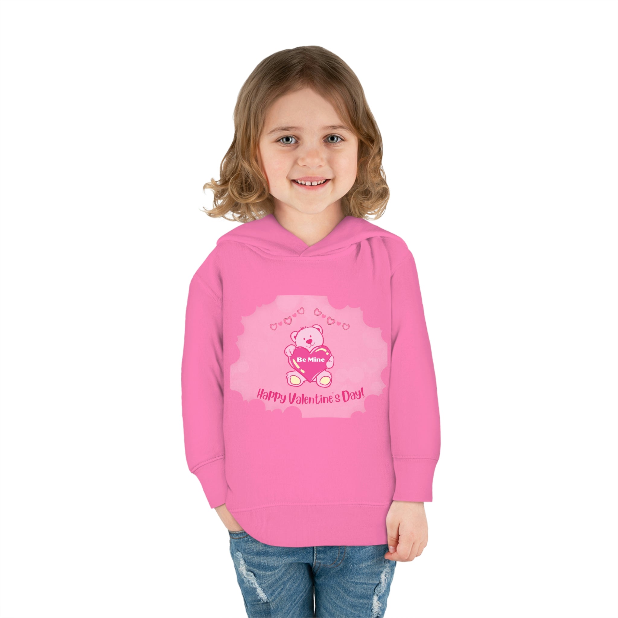 Happy Valentine's Day Be Mine Toddler Pullover Fleece Hoodie