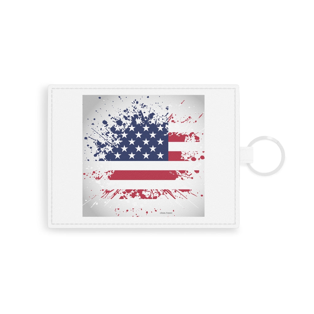 Old Glory Saffiano Leather Card Holder