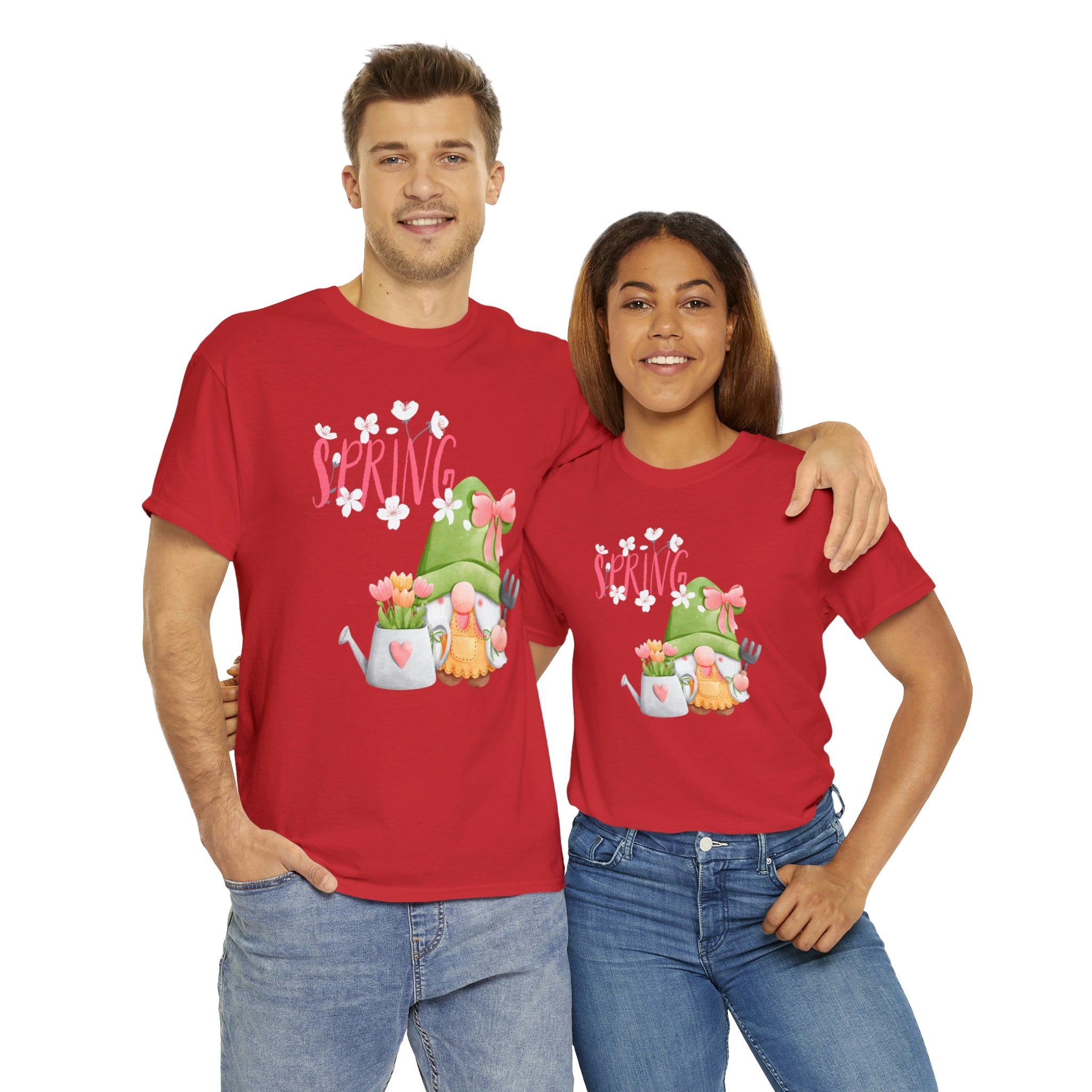 Gnome Happy Spring Unisex Heavy Cotton Tee