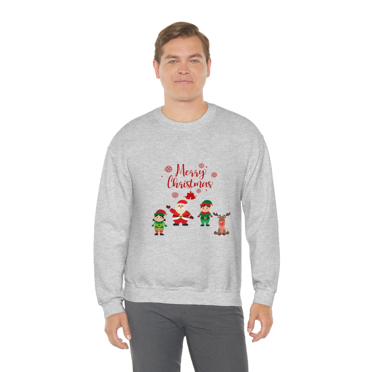 Merry Christmas From Santa & Helpers Unisex Heavy Blend™ Crewneck Sweatshirt