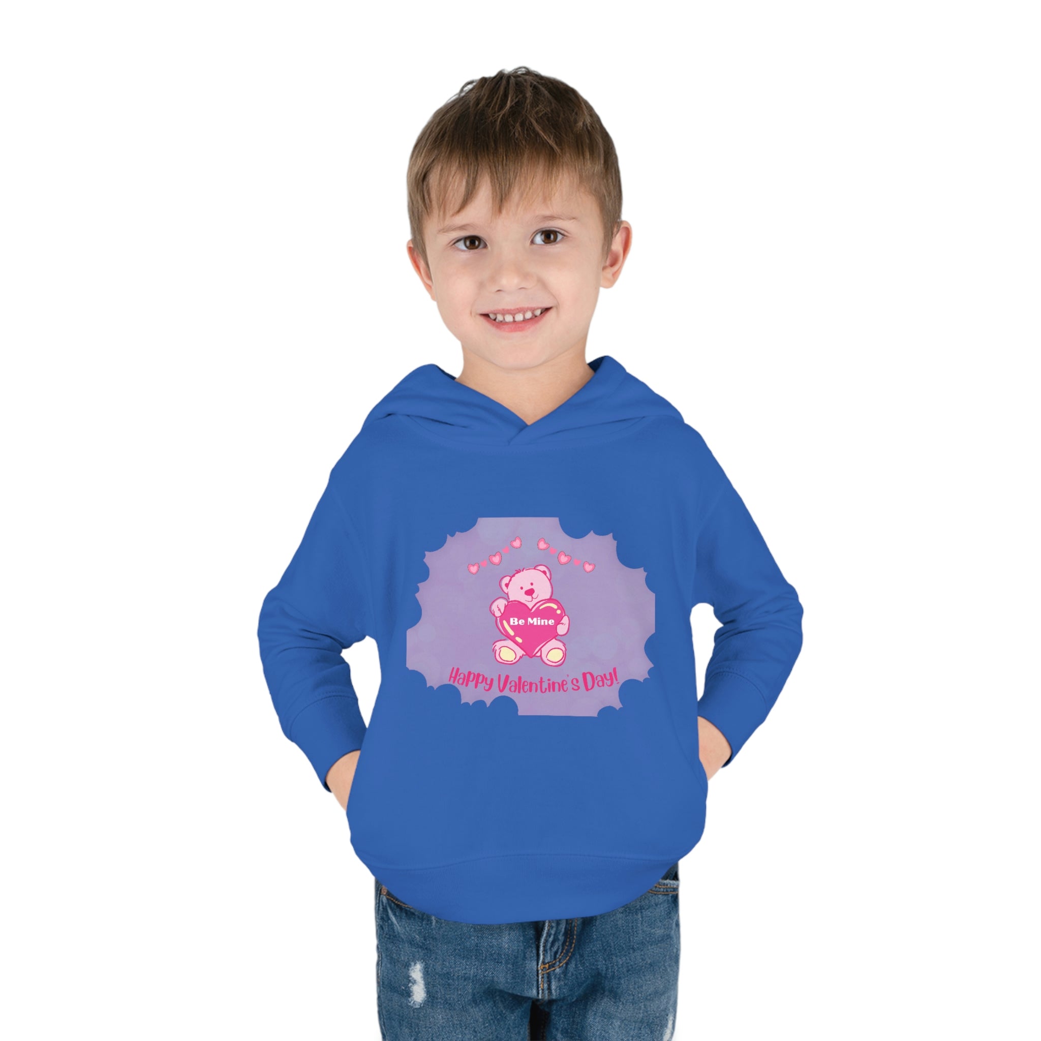 Happy Valentine's Day Be Mine Toddler Pullover Fleece Hoodie