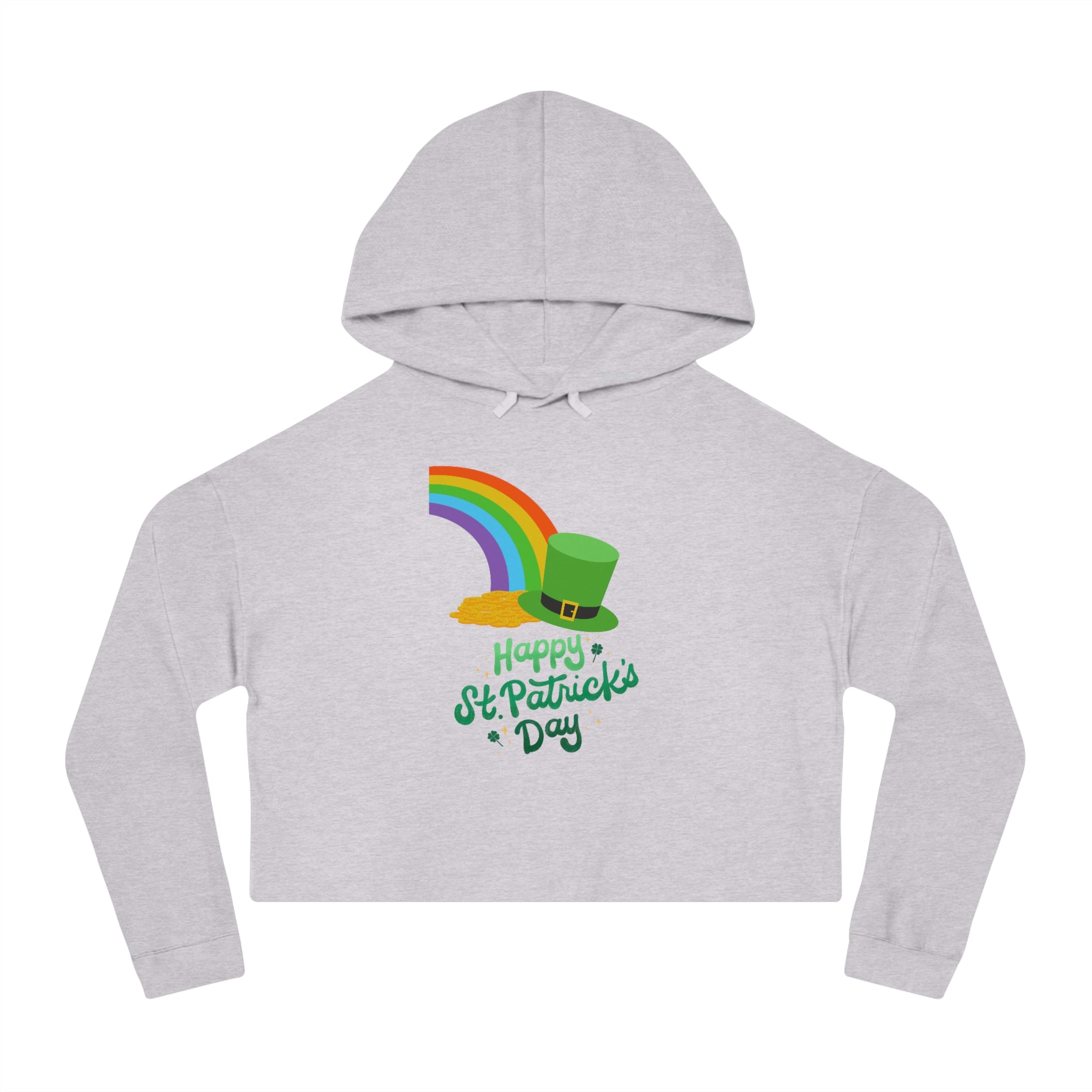 Happy Saint Patrick's Day Women’s Cropped Hooded Sweatshirt