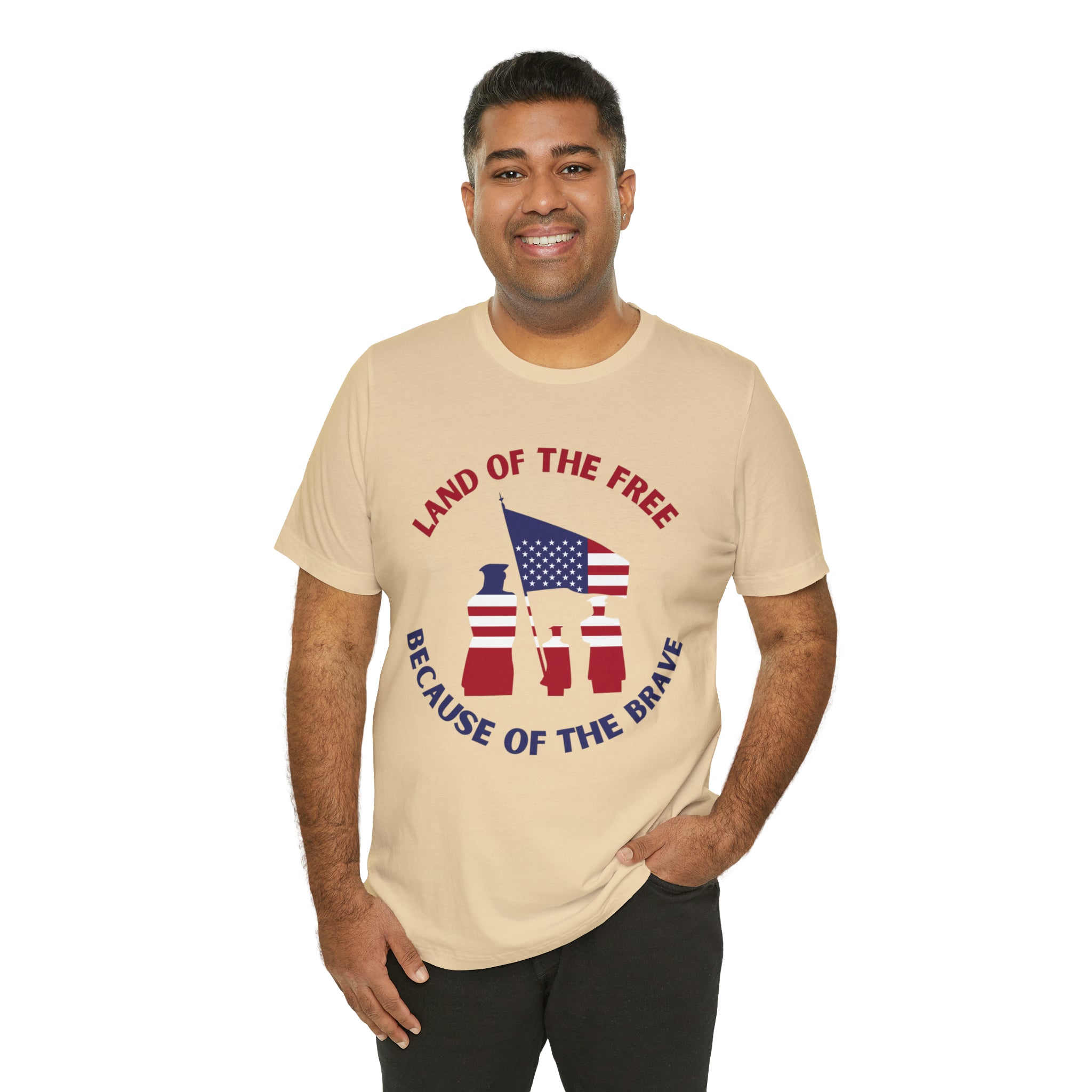 Memorial Day Land Of The Free Unisex Jersey Short Sleeve Tee