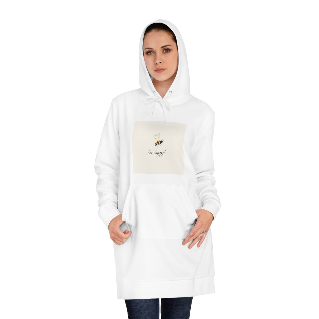 Bee Happy Women's Hoodie Dress (AOP)