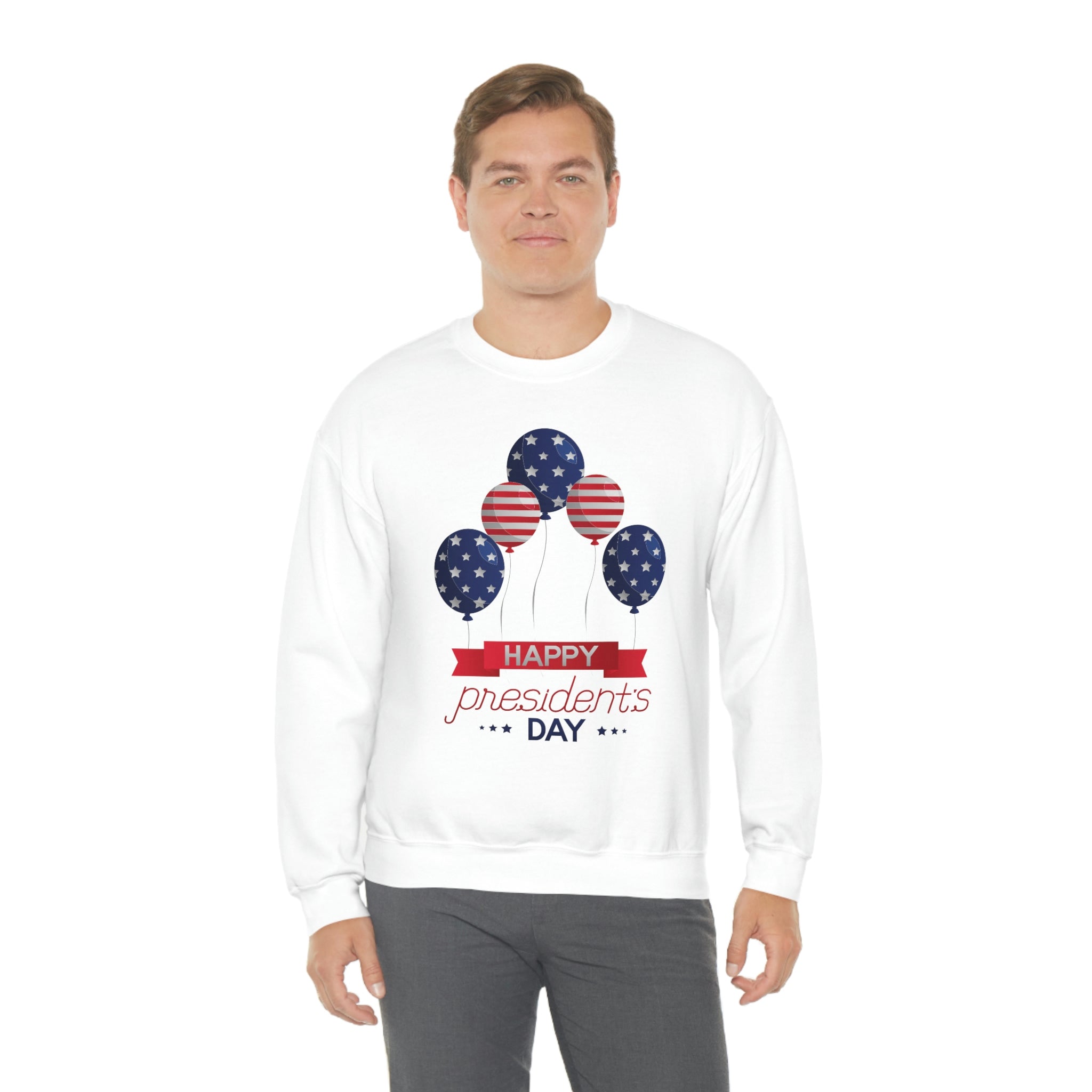 Happy President's Day Stars & Stripe Unisex Heavy Blend™ Crewneck Sweatshirt