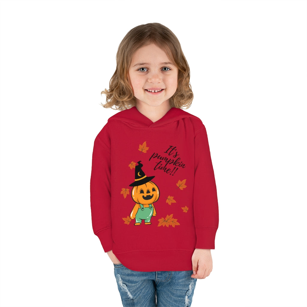 It's Pumpkin Time Toddler Pullover Fleece Hoodie