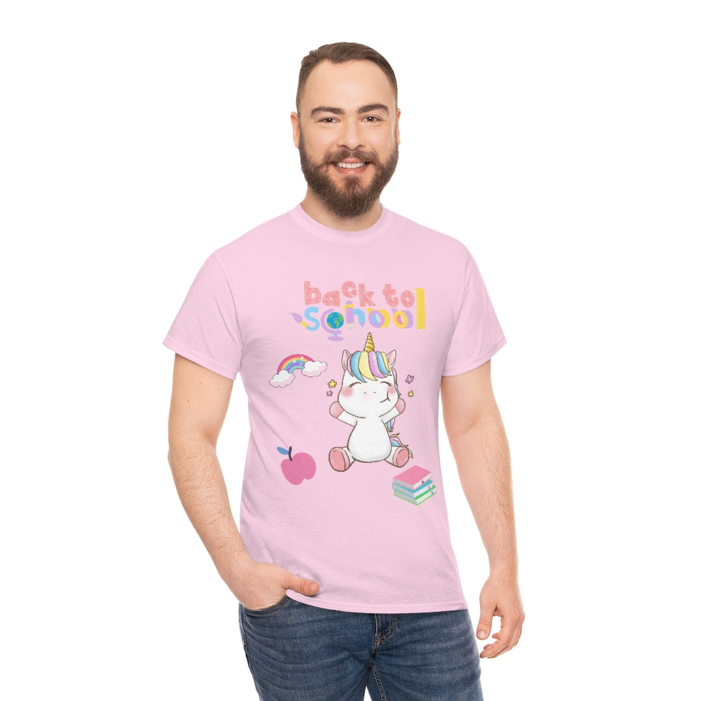 Back to School Unicorn Unisex Heavy Cotton Tee