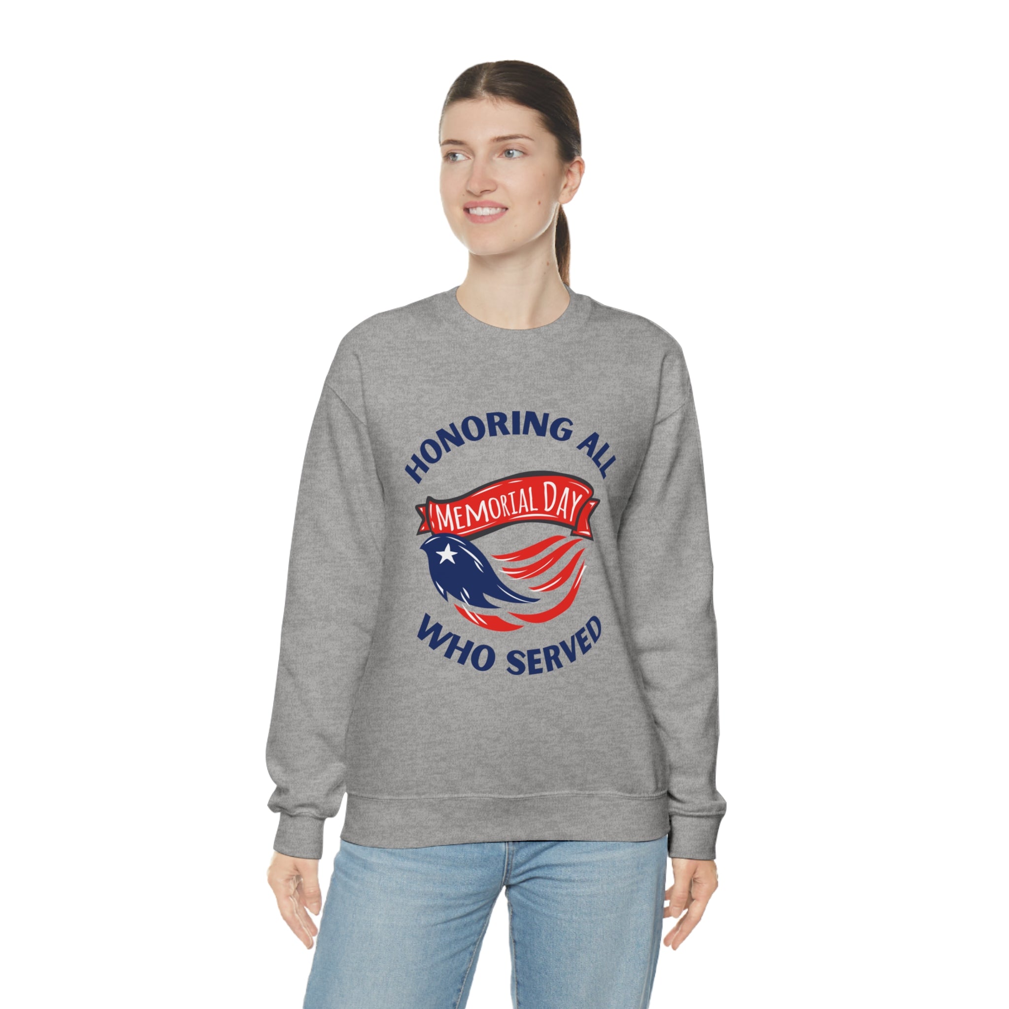 Memorial Day Honoring All Who Served Unisex Heavy Blend™ Crewneck Sweatshirt