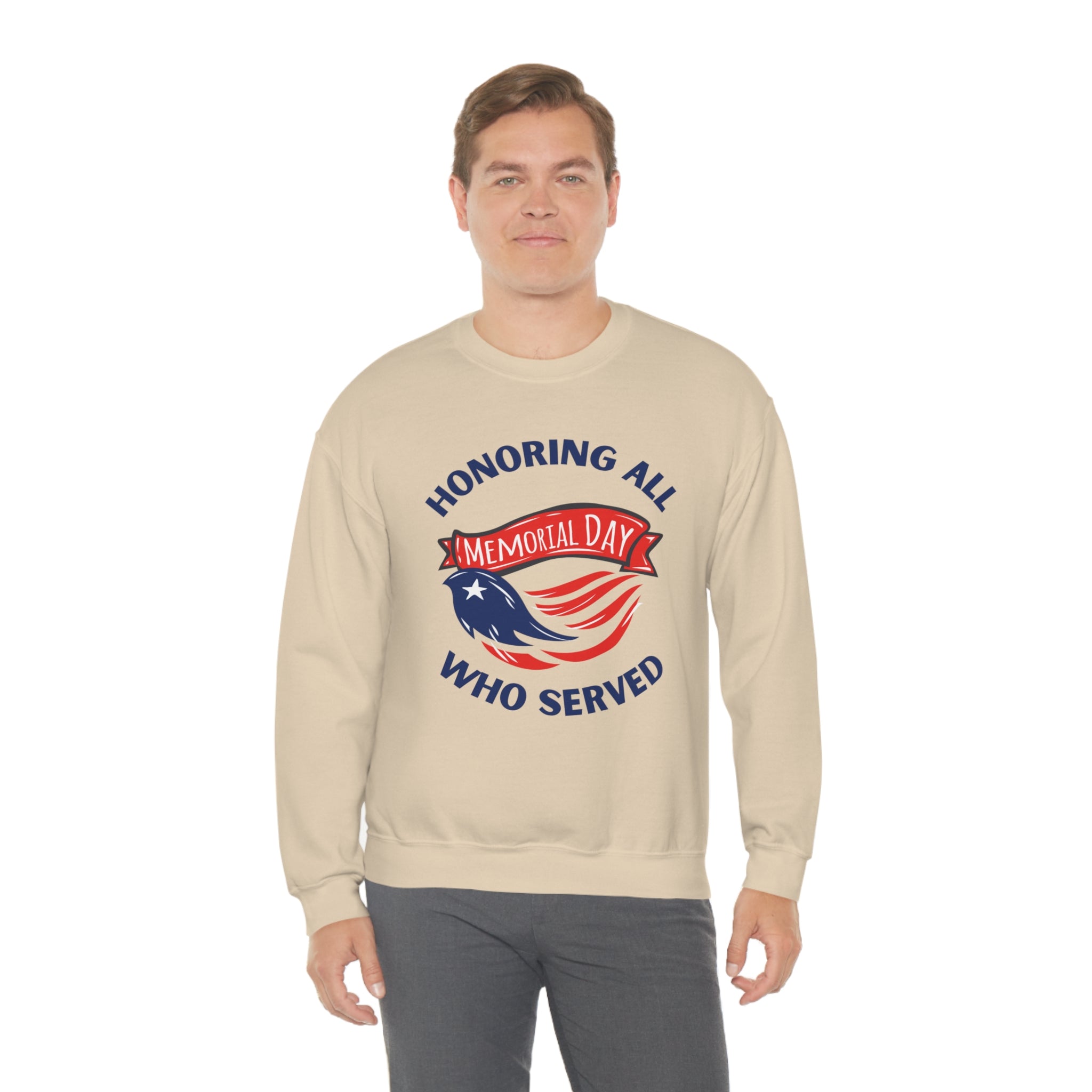 Memorial Day Honoring All Who Served Unisex Heavy Blend™ Crewneck Sweatshirt