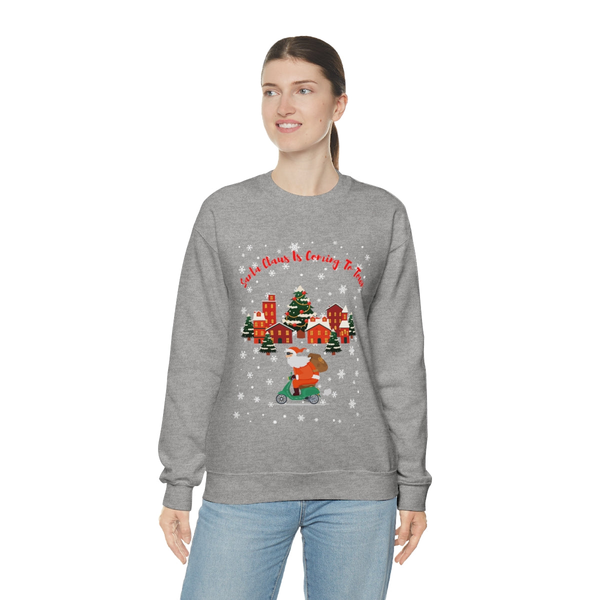 Santa Claus Is Coming To Town Unisex Heavy Blend™ Crewneck Sweatshirt