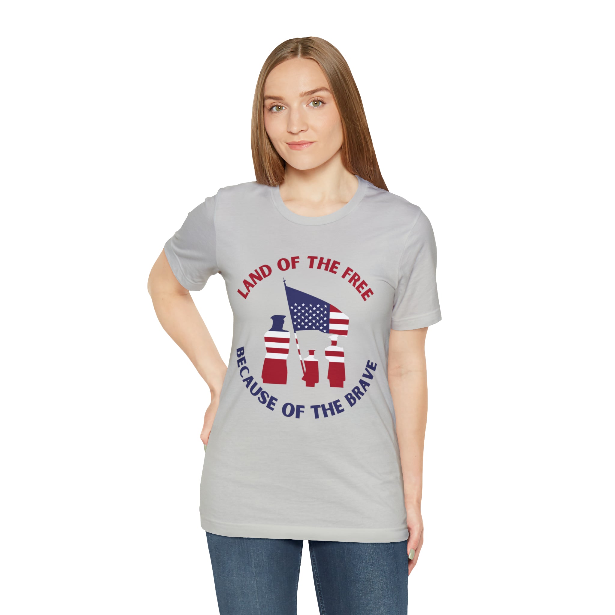 Memorial Day Land Of The Free Unisex Jersey Short Sleeve Tee