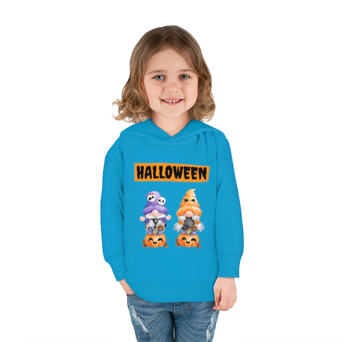 Happy Halloween Pumpkin Candies Toddler Pullover Fleece Hoodie