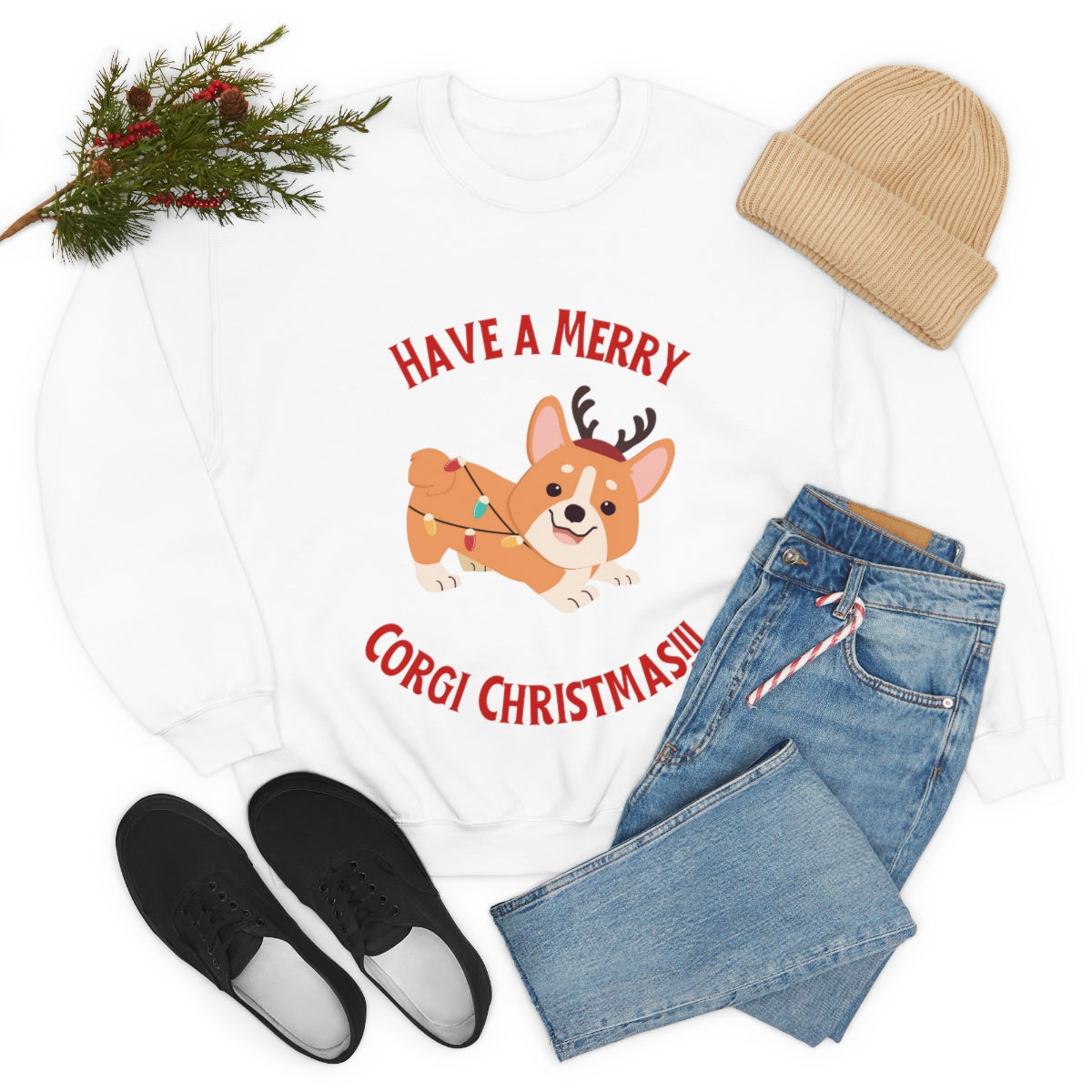 Have A Merry Corgi Christmas Unisex Heavy Blend™ Crewneck Sweatshirt