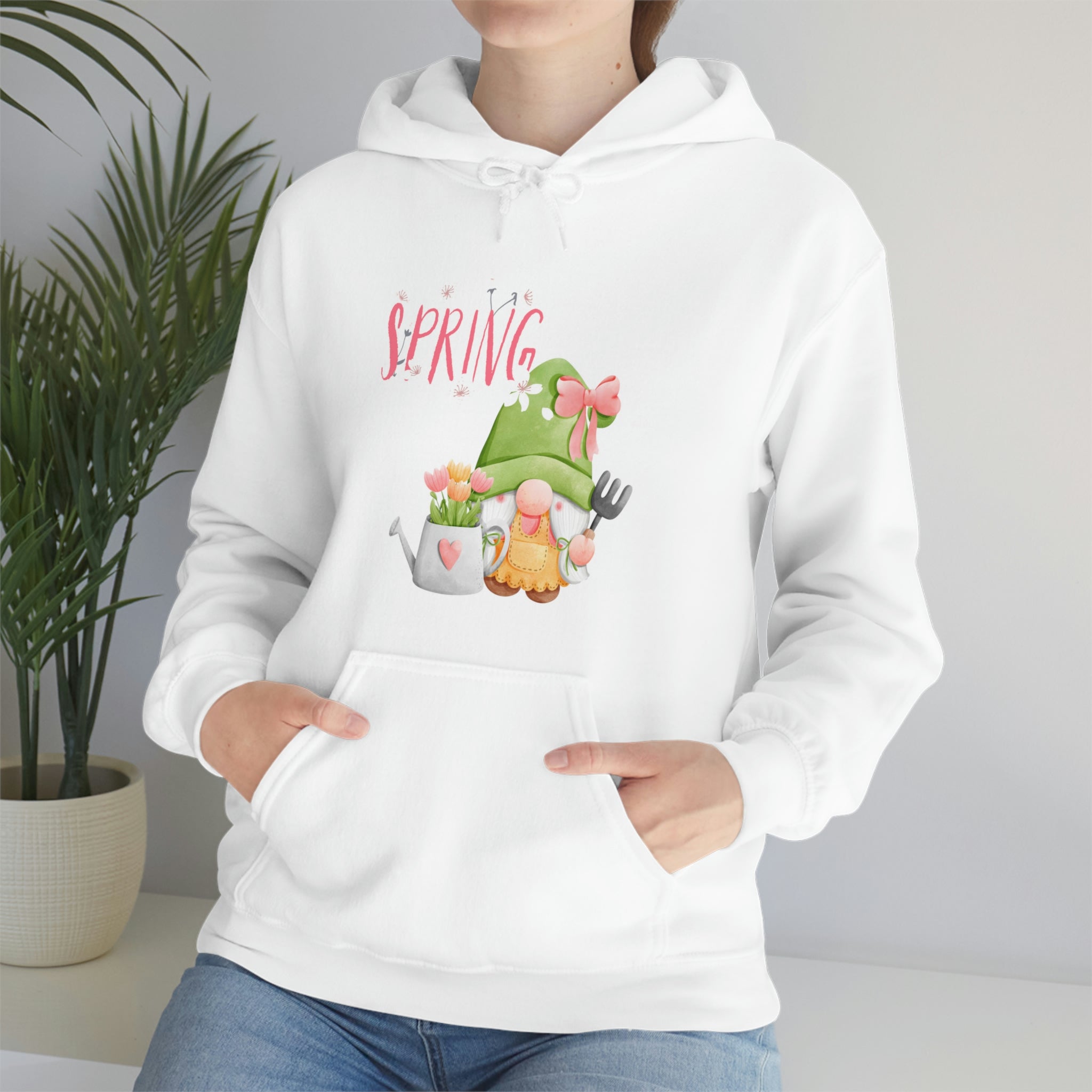 Gnome Happy Spring Unisex Heavy Blend™ Hooded Sweatshirt