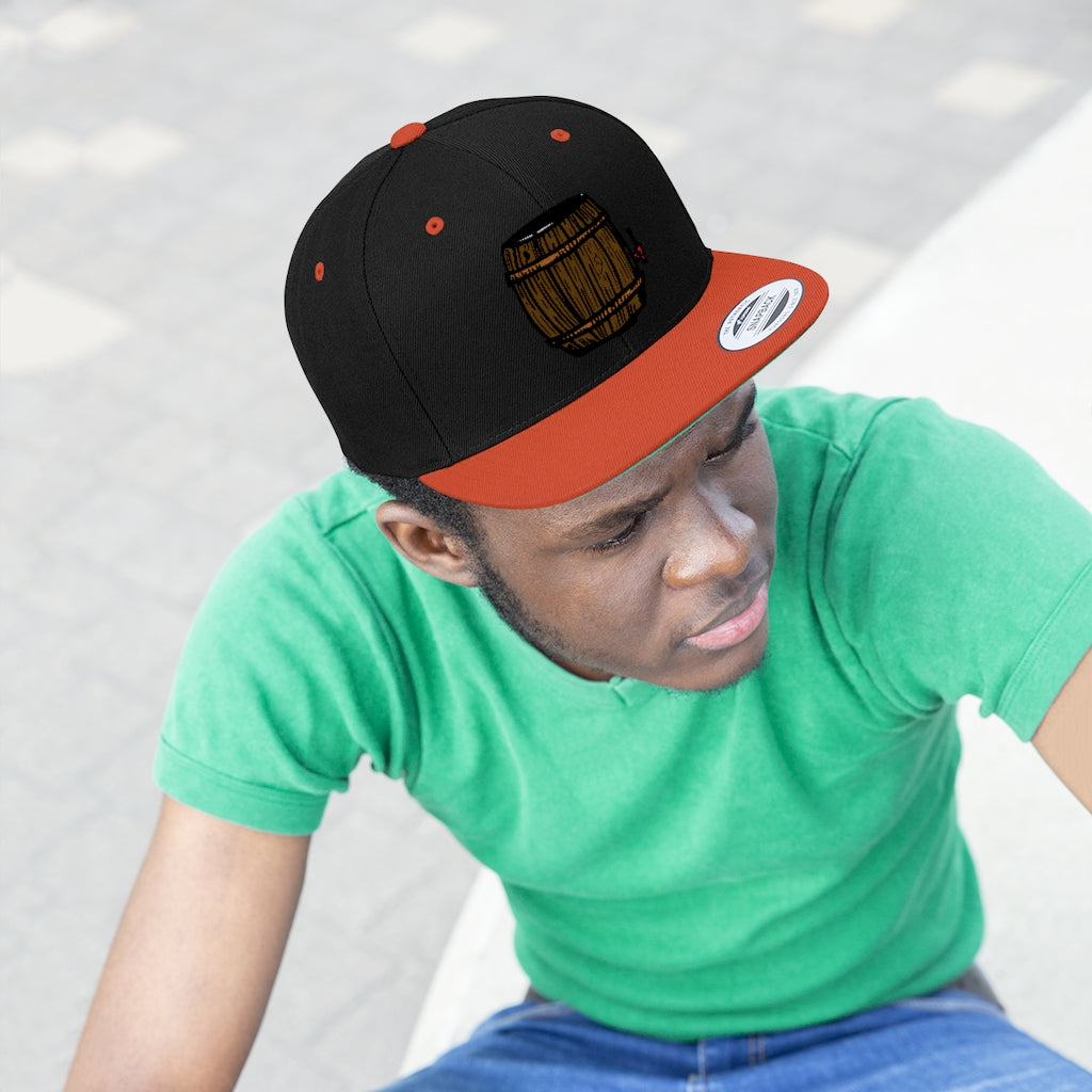 Beer Keg Unisex Flat Bill Hat