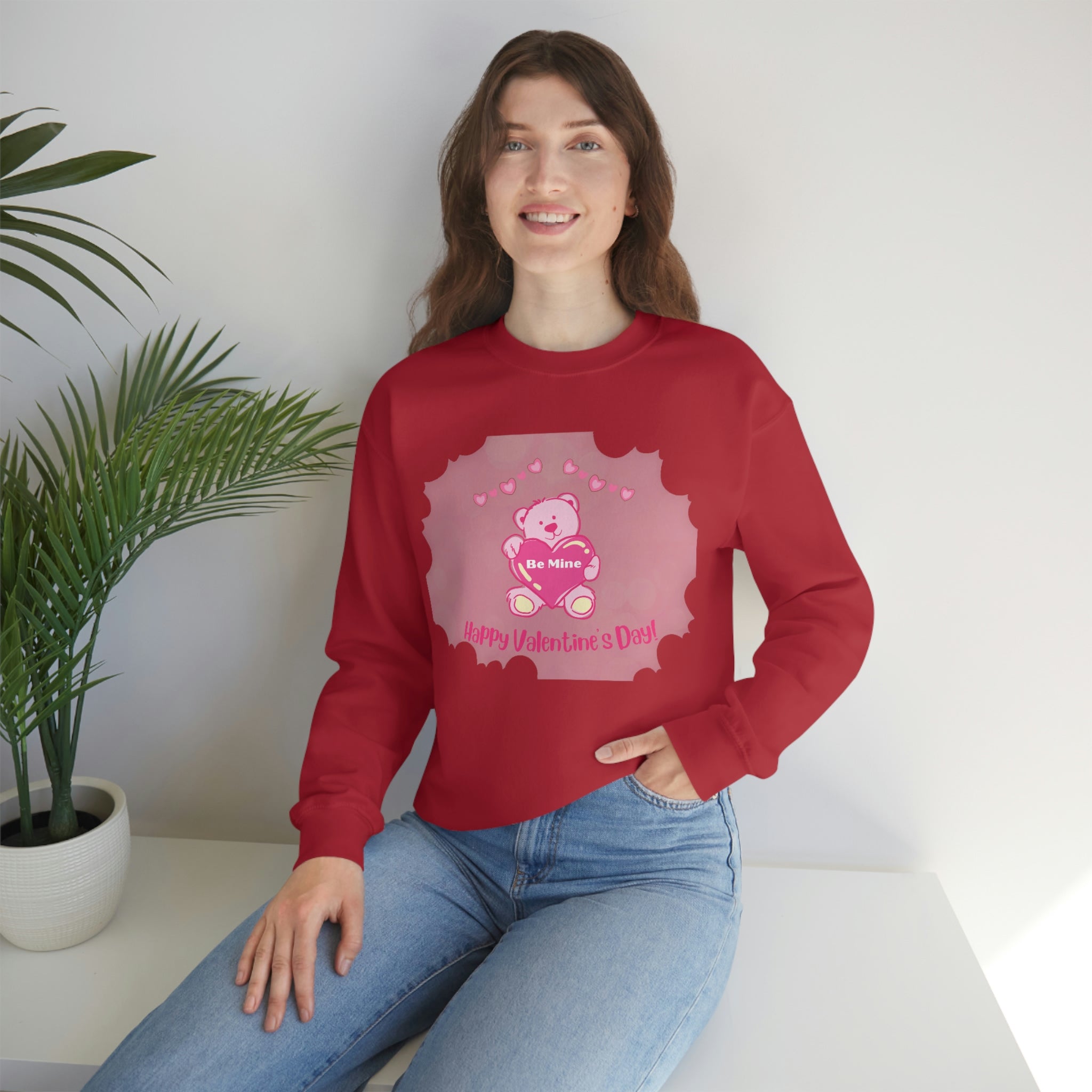 Happy Valentine's Day Be Mine Unisex Heavy Blend™ Crewneck Sweatshirt